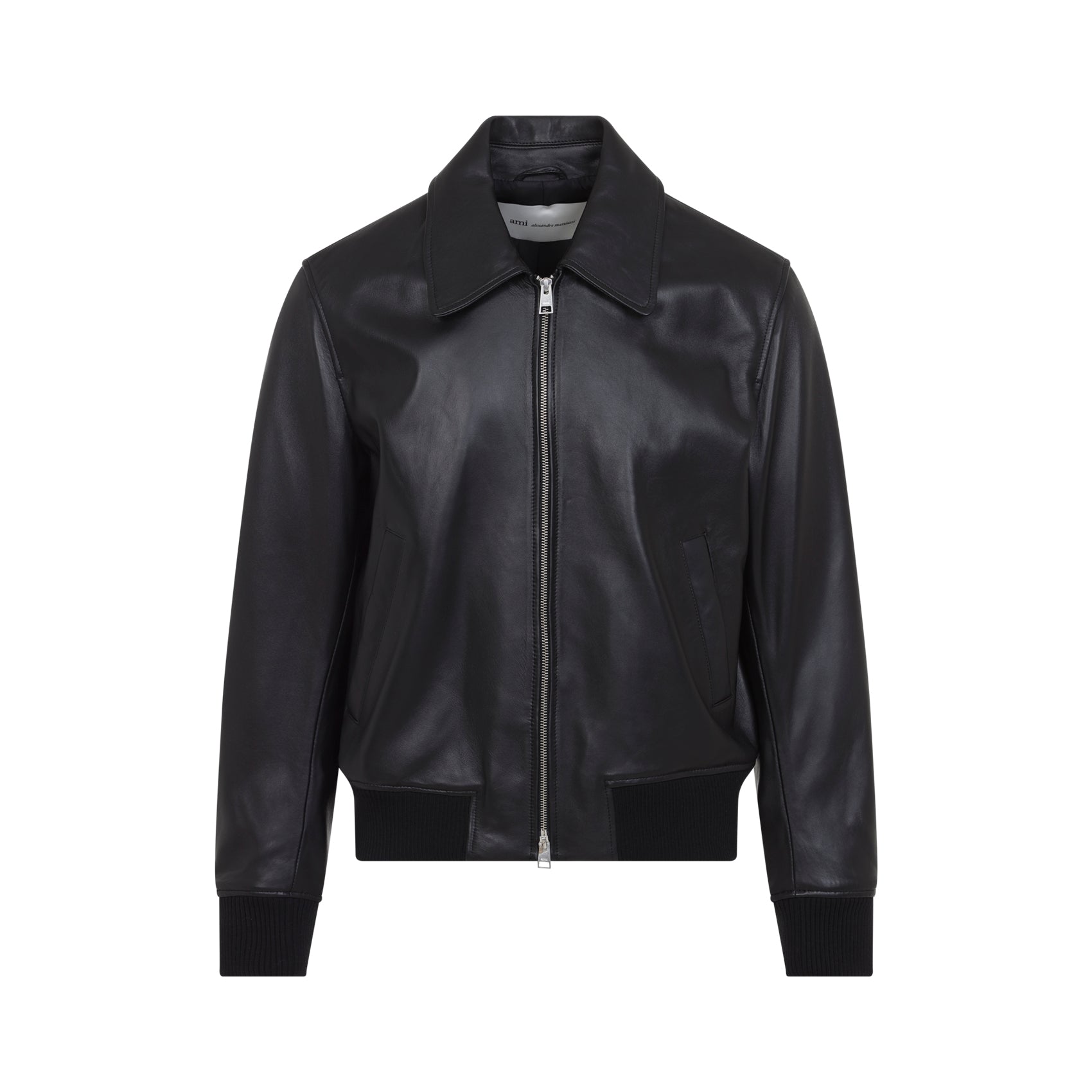 Ami Paris Zipped Leather Jacket Men AMI PARIS