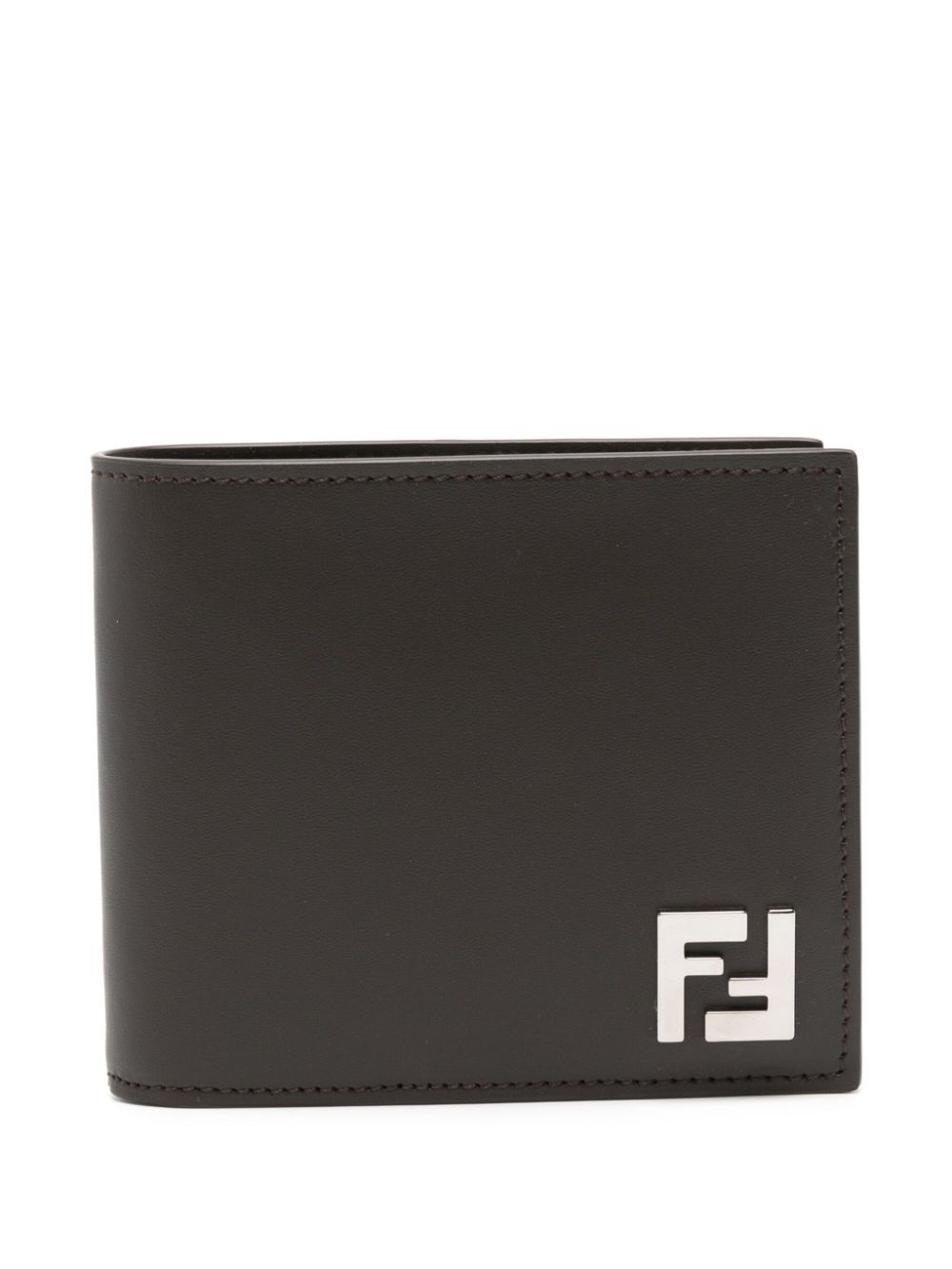 Fendi Men Leather And Ff Canvas Compact Bi-Fold Wallet FENDI