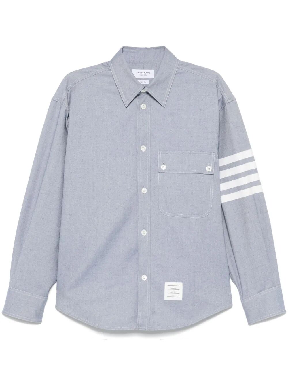 Thom Browne Men Flannel 4-Bar Shirt THOM BROWNE
