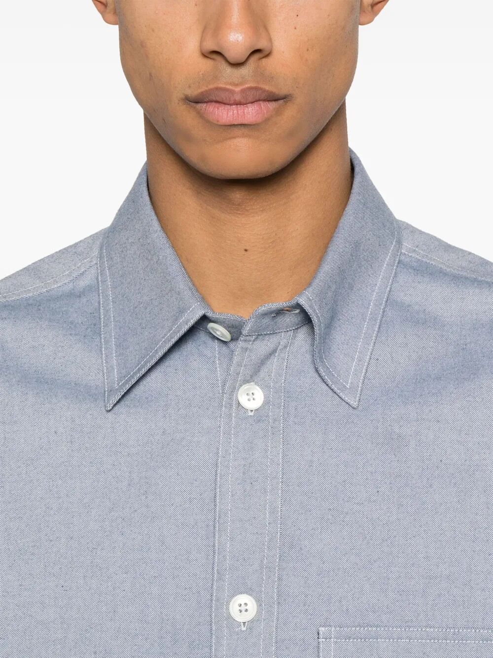 Thom Browne Men Flannel 4-Bar Shirt THOM BROWNE