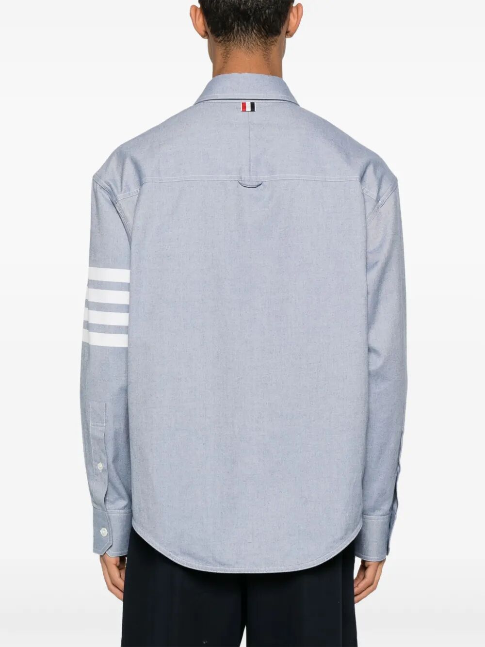 Thom Browne Men Flannel 4-Bar Shirt THOM BROWNE