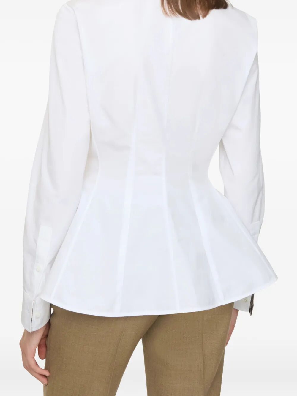 Burberry Women Eliza Cotton Shirt With Drop Waist BURBERRY
