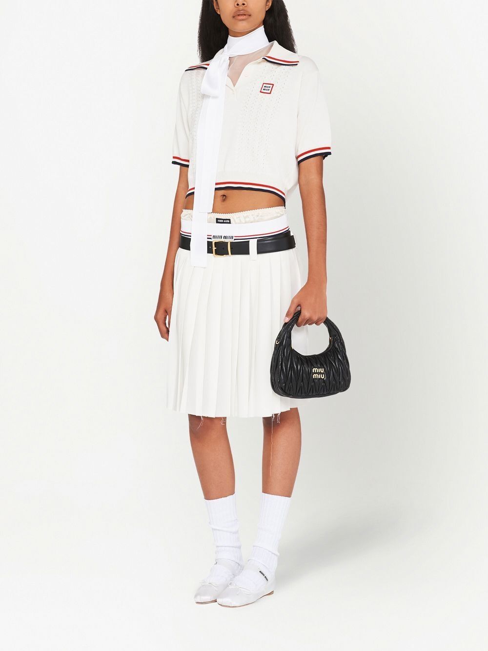 Miu Miu Women Wander Matelassé Nappa Leather Small Hobo Bag MIU MIU
