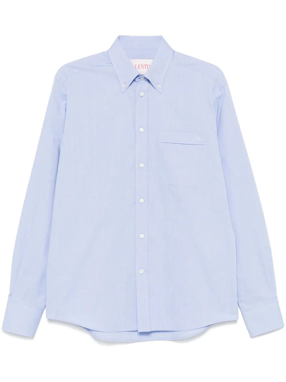 Valentino Garavani Men Cotton Oxford Shirt With Vlogo Embroidery VALENTINO GARAVANI
