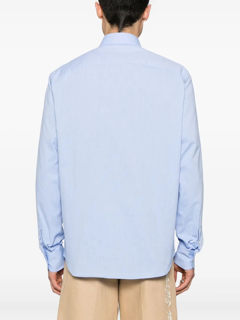 Valentino Garavani Men Cotton Oxford Shirt With Vlogo Embroidery VALENTINO GARAVANI