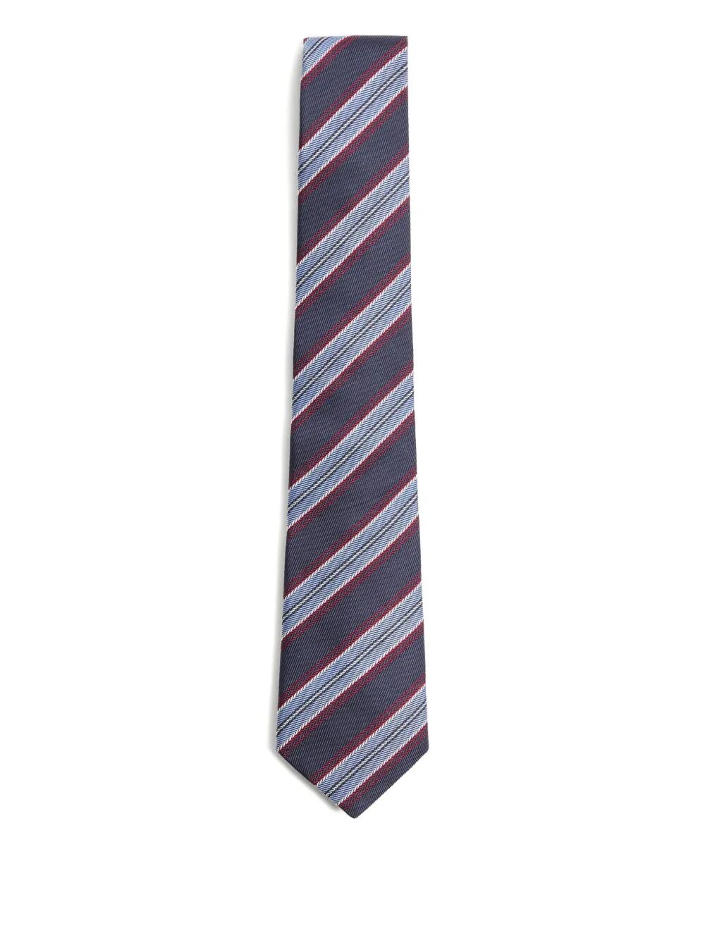 Valentino Garavani Men Valentie Jacquard Regimental Silk Tie VALENTINO GARAVANI