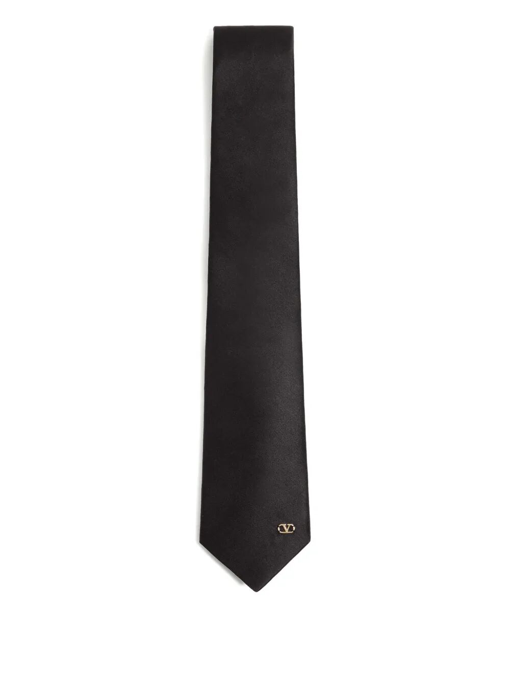 Valentino Garavani Men Valentie Silk Tie With Vlogo Signature Detail VALENTINO GARAVANI