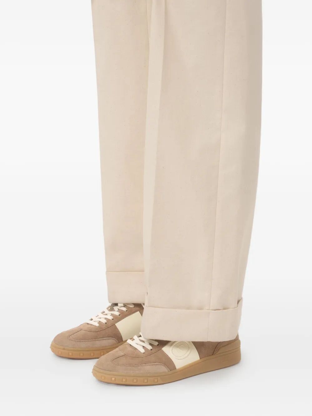 Valentino Garavani Men Upvillage Split And Nappa Leather Sneakers VALENTINO GARAVANI