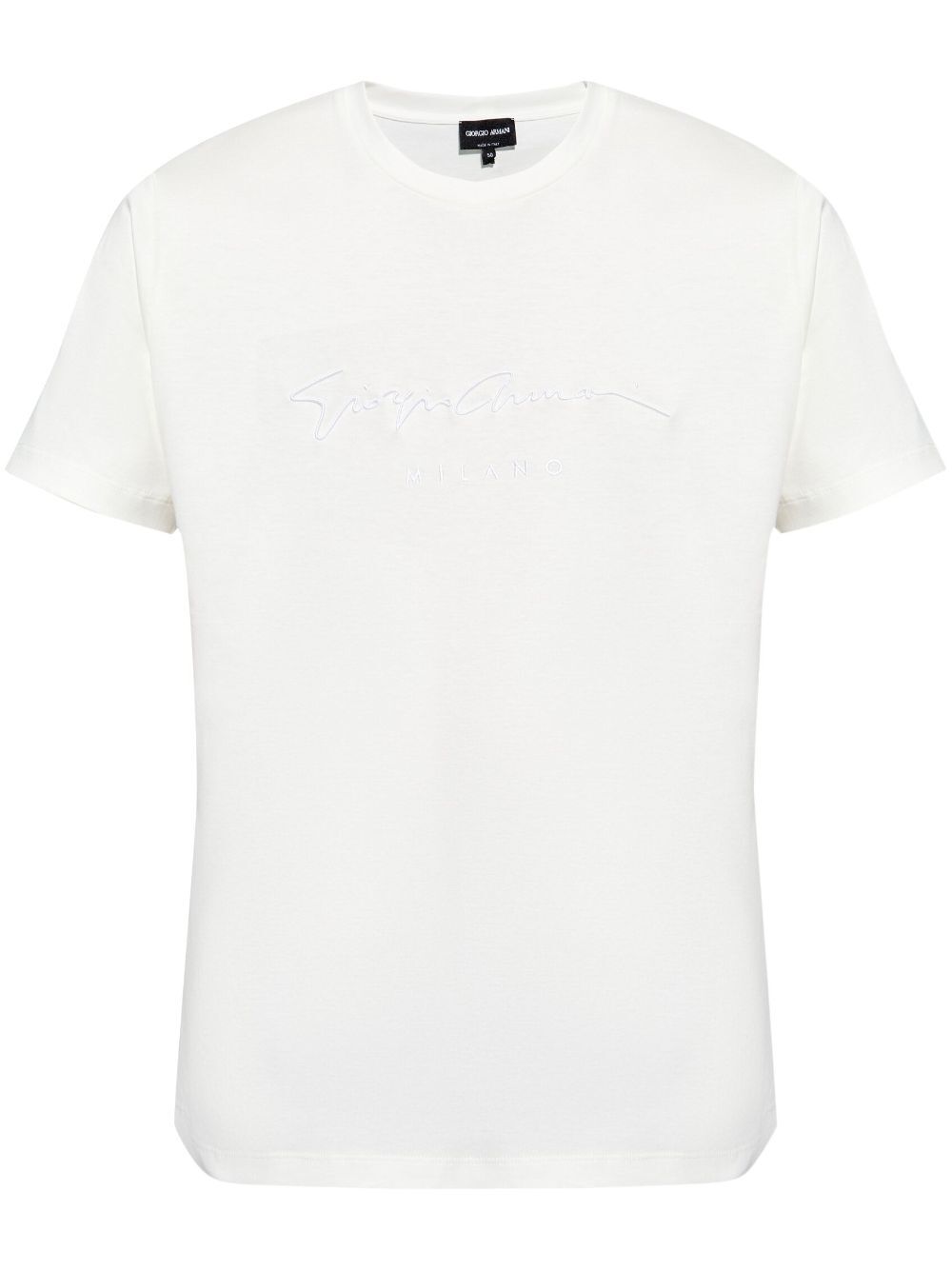 Giorgio Armani Men Pure Cotton Interlock Signature Logo T-Shirt GIORGIO ARMANI