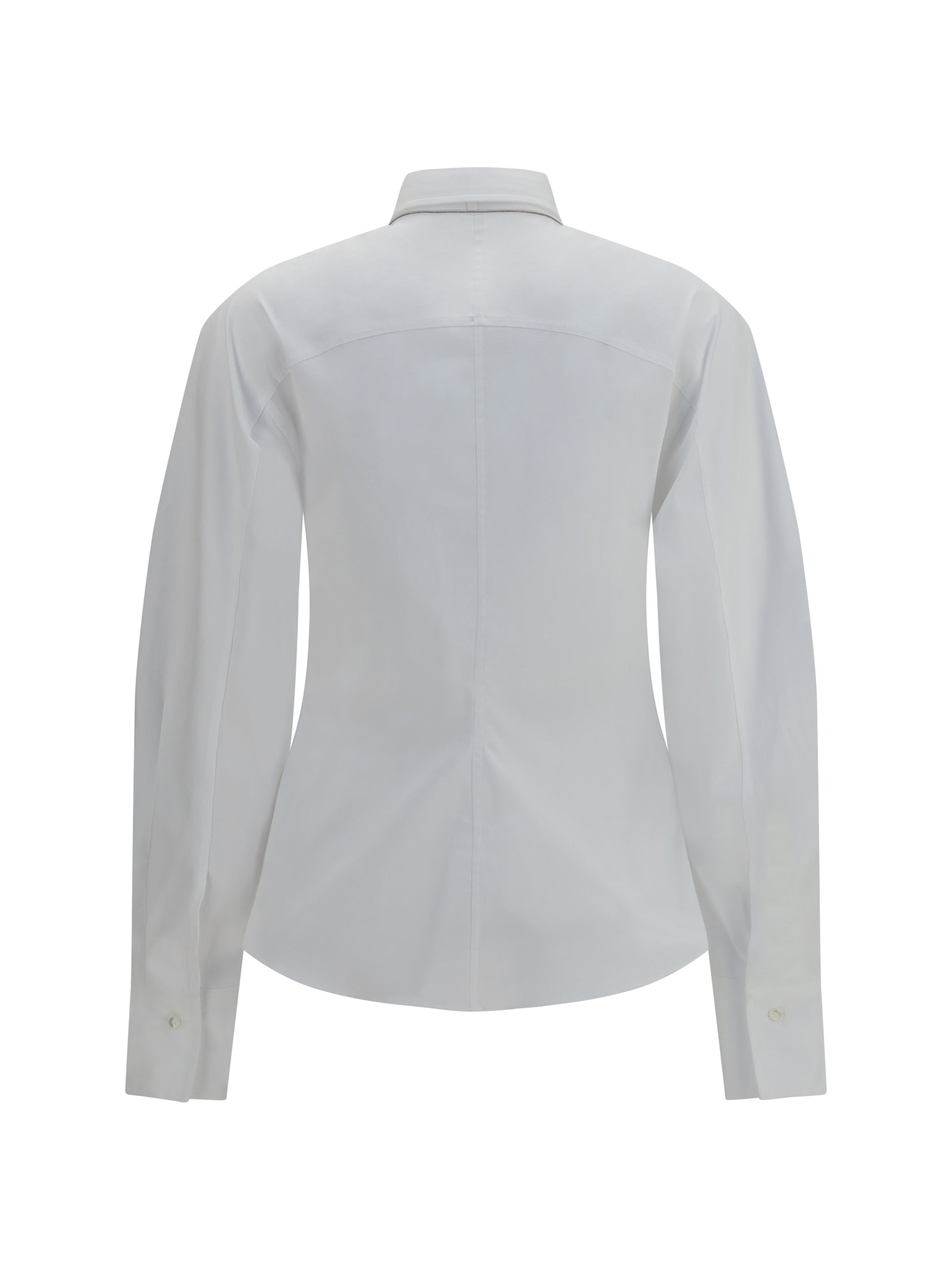 Brunello Cucinelli Women Cotton Blend Shirt With Tie BRUNELLO CUCINELLI