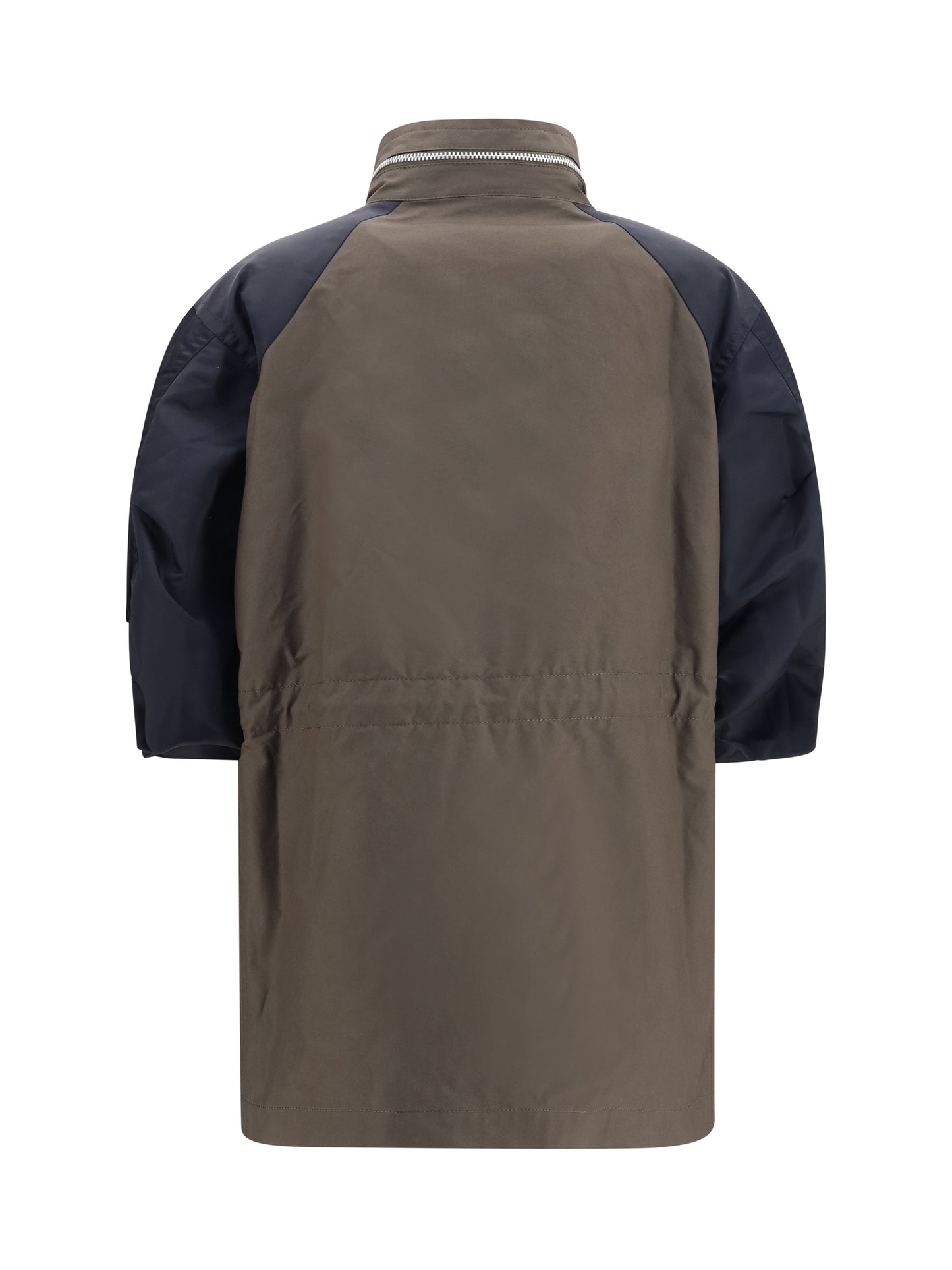 Sacai Women Nylon And Cotton Jacket With Three-Quarter Sleeves SACAI