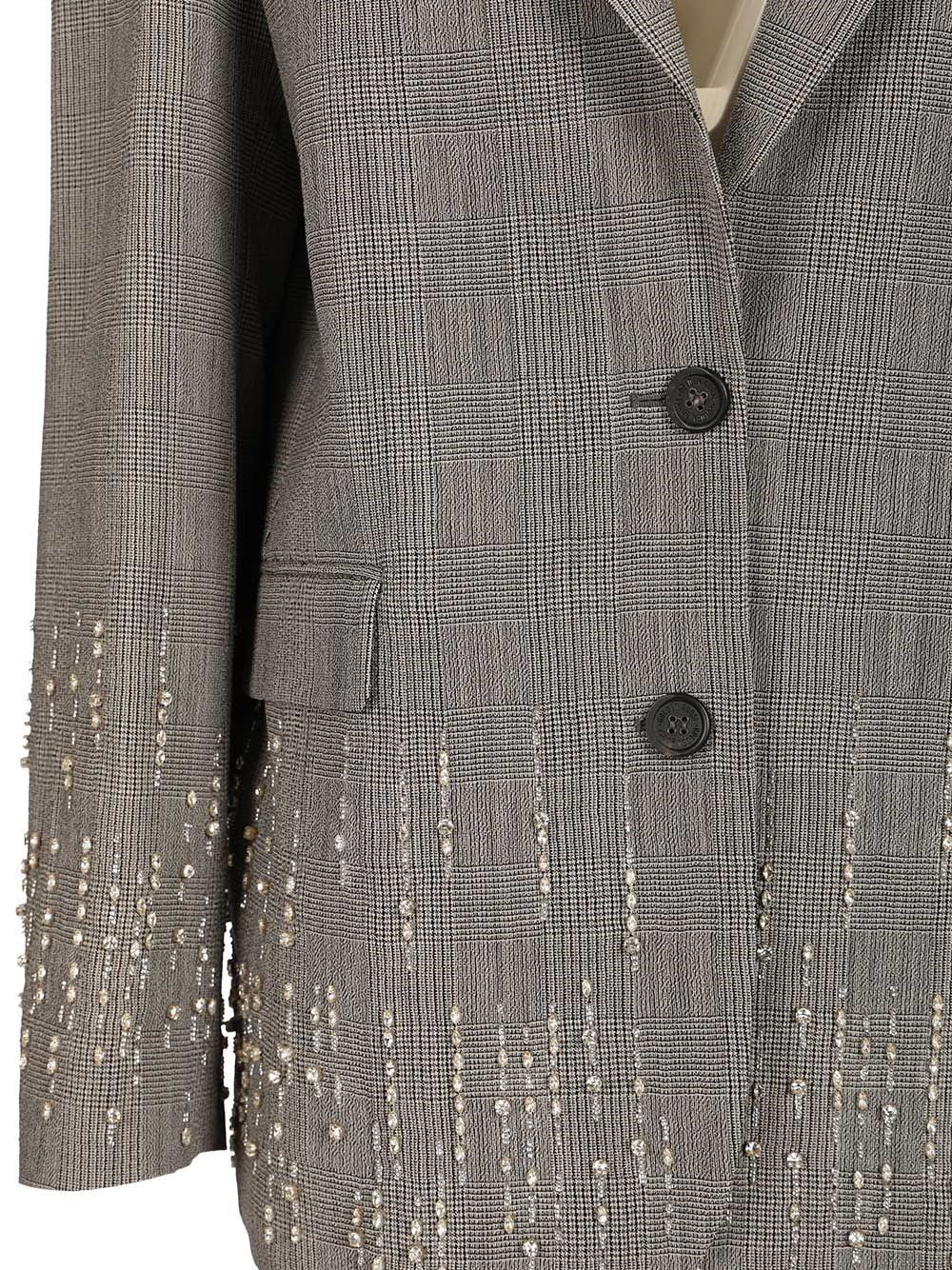 Golden Goose Women Prince Of Wales Blazer With Crystals GOLDEN GOOSE
