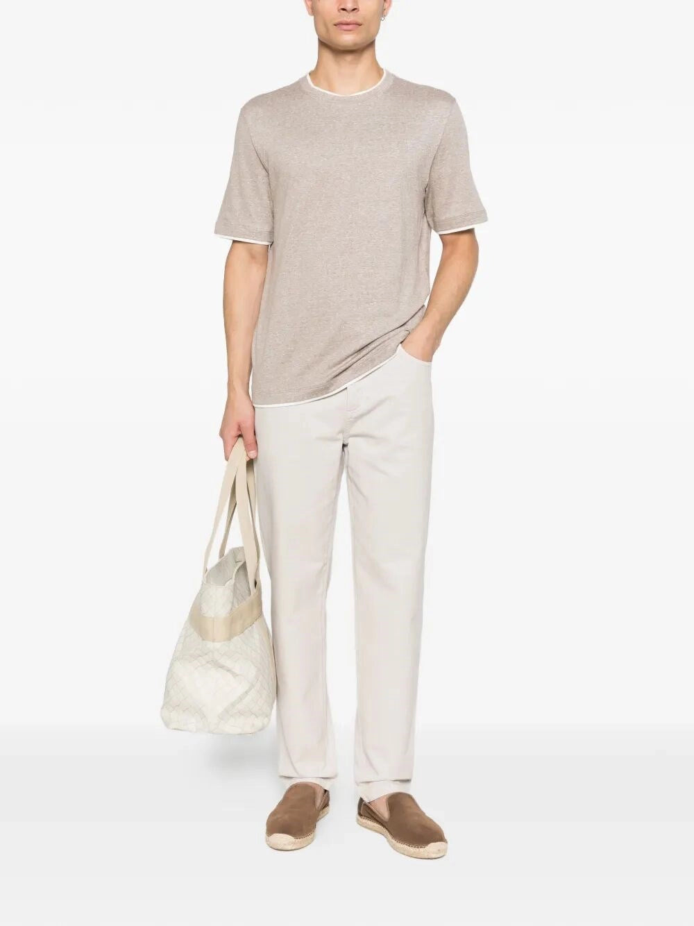 Brunello Cucinelli Men T-Shirt With Faux-Layering