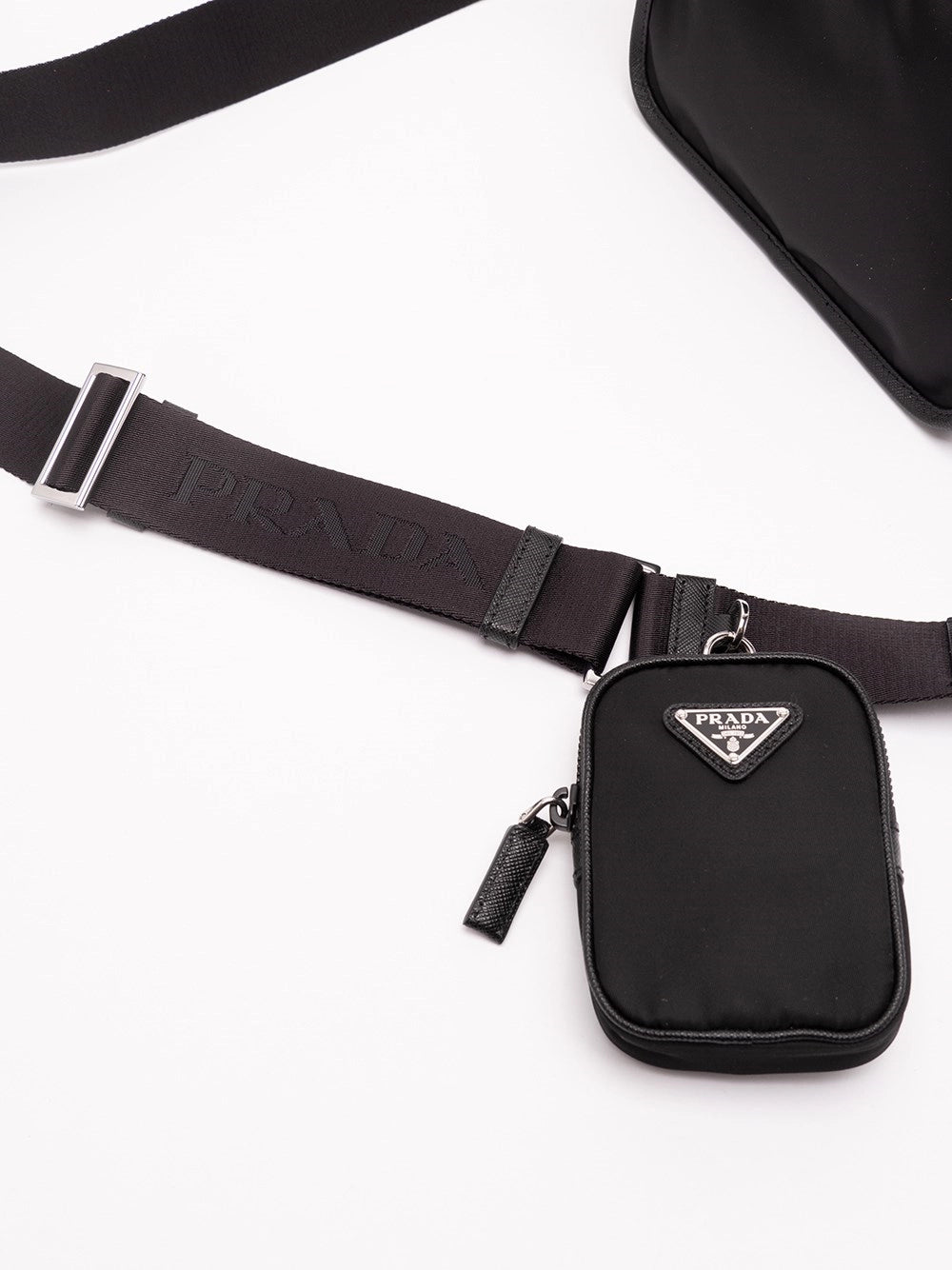 Prada Men Re-Nylon And Saffiano Leather Shoulder Bag PRADA