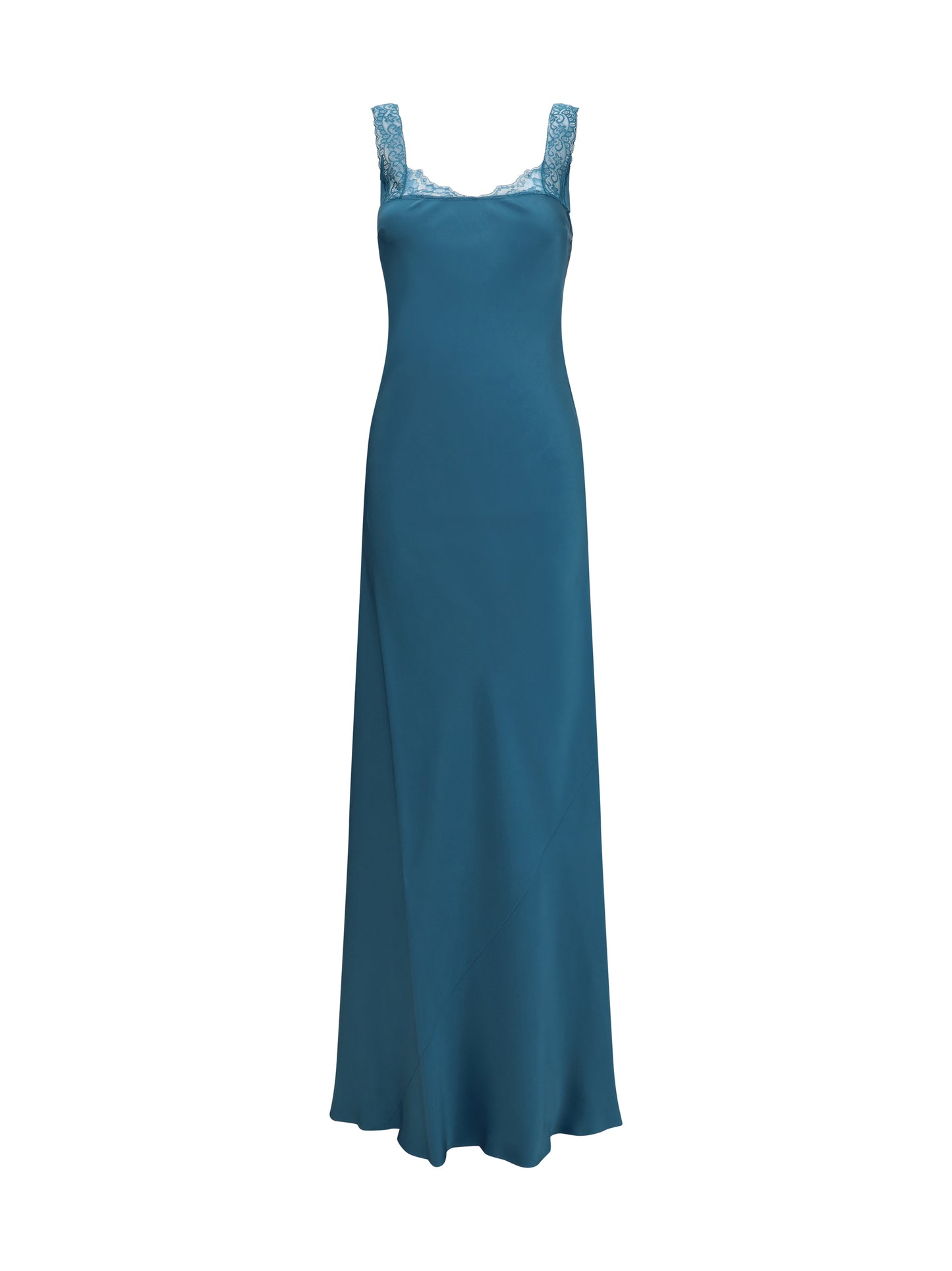 Forte_Forte Women Satin Maxi Dress With Lace Trims FORTE FORTE