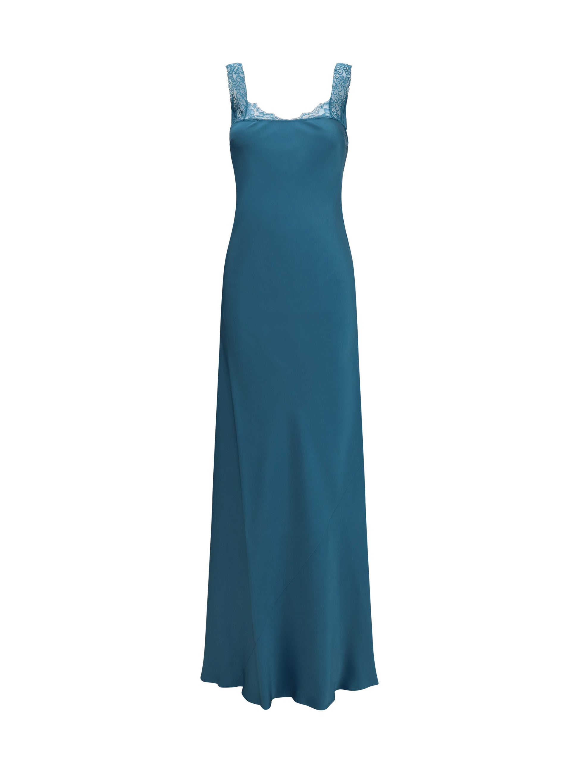 Forte_Forte Women Satin Maxi Dress With Lace Trims FORTE FORTE