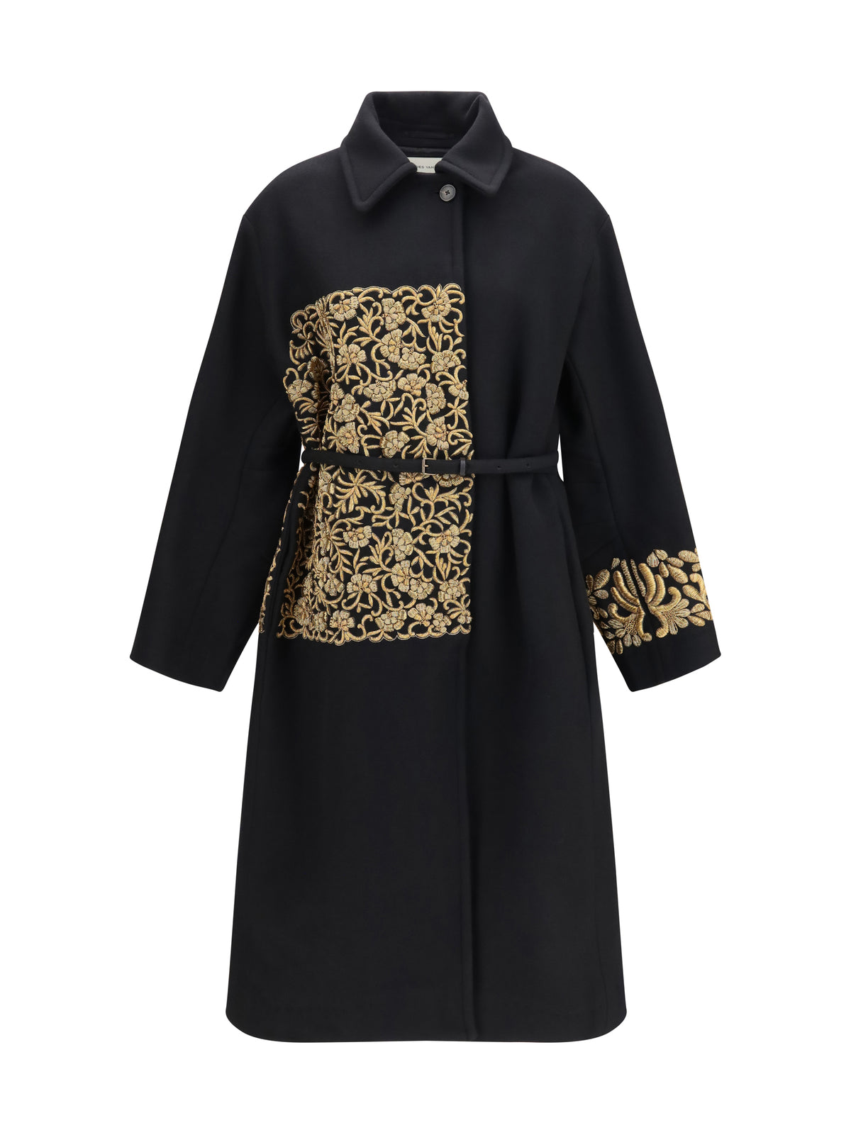 Dries Van Noten Women Alpaca And Wool Coat With Embroidery DRIES VAN NOTEN