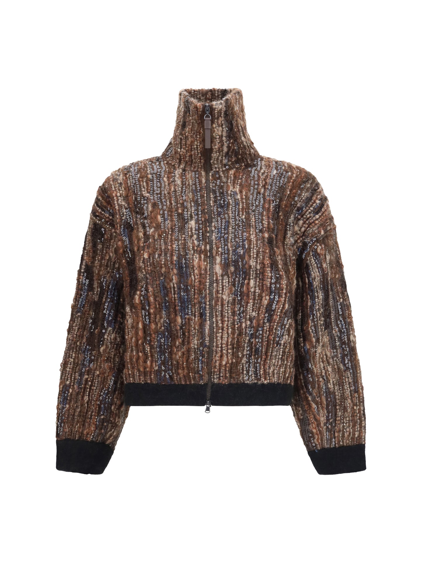 Brunello Cucinelli Women Perforated Zip Cardigan