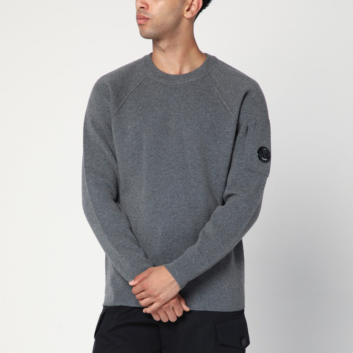 C.P. Company Grey Wool-Blend Sweater Men C.P. COMPANY
