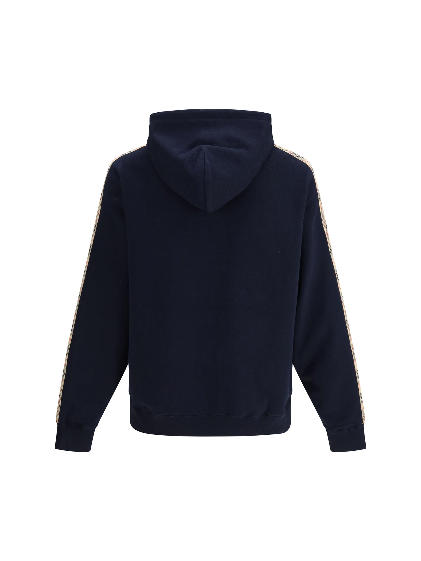 Burberry Men Check Trim Cotton Zip Hoodie BURBERRY