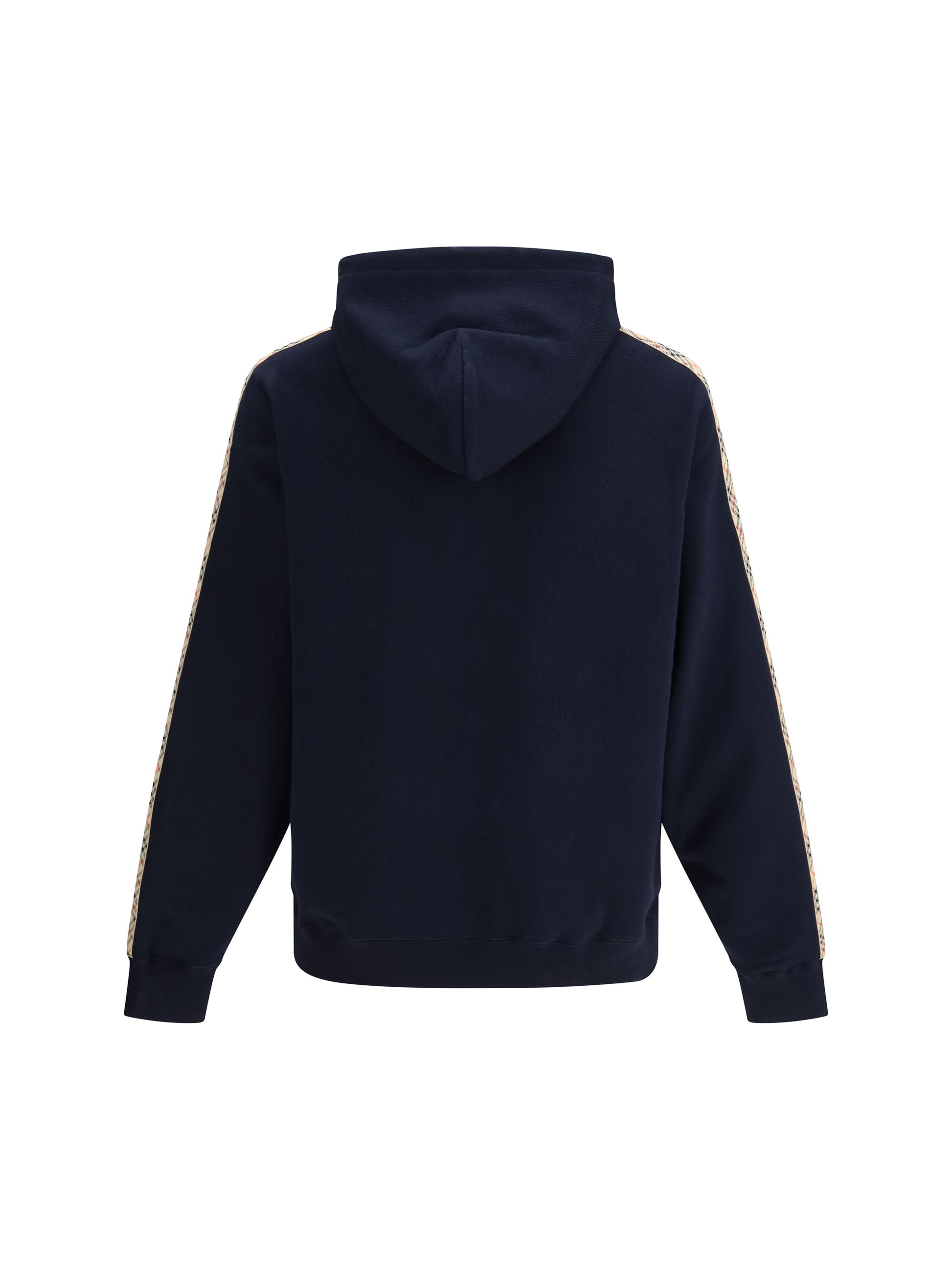Burberry Men Check Trim Cotton Zip Hoodie BURBERRY