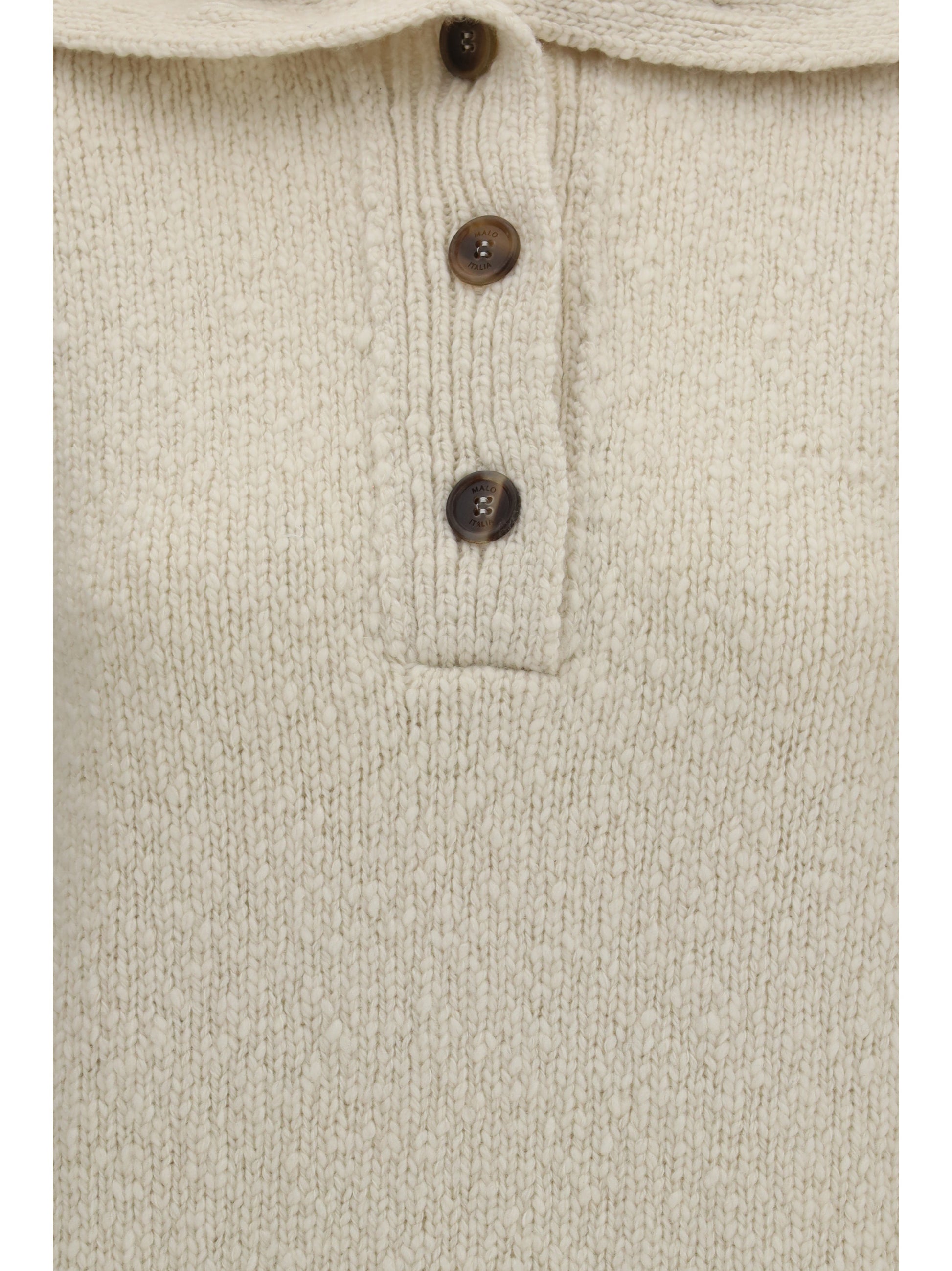Malo Women High-Neck Sailor Sweater With Buttons MALO