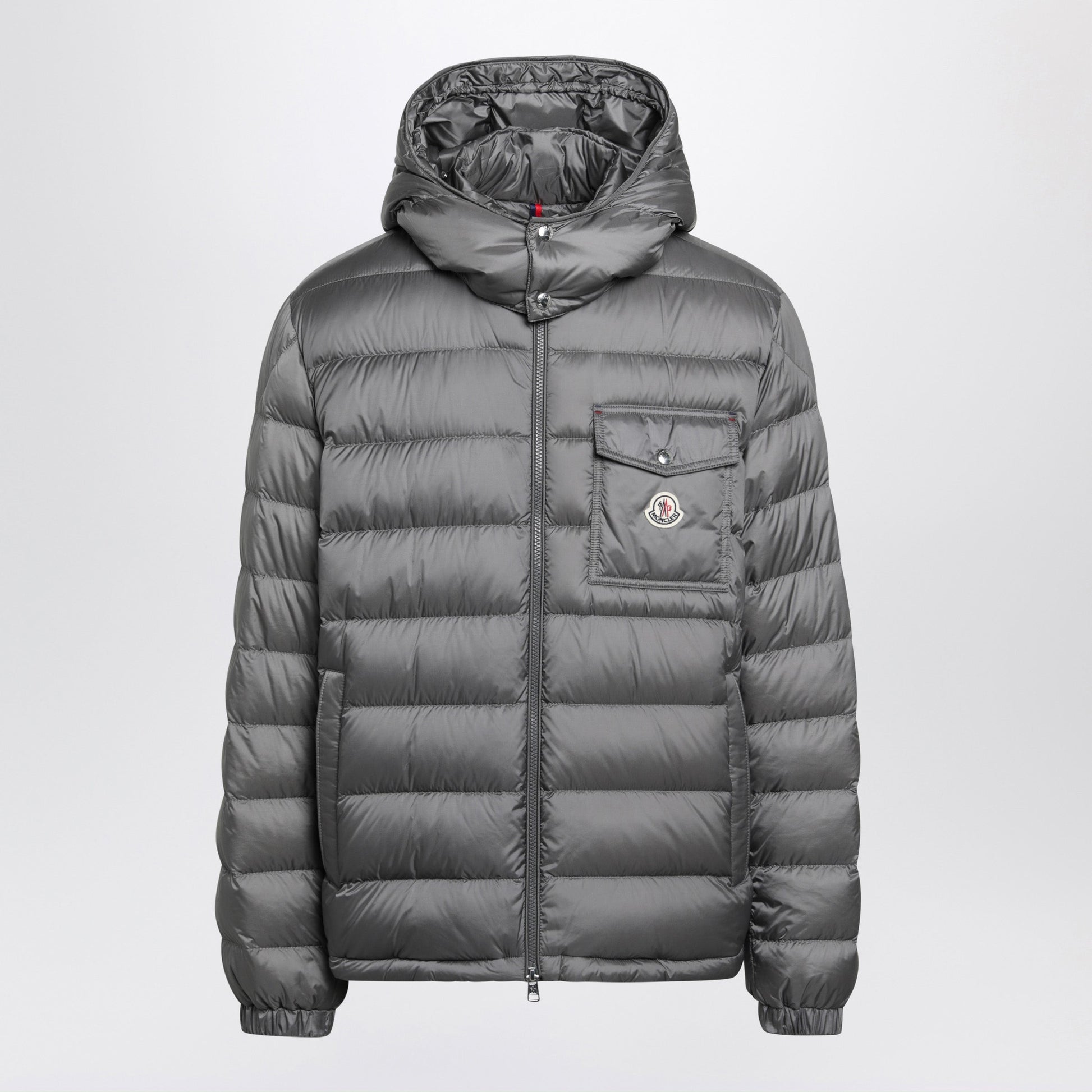 Moncler Short Verith Down Jacket In Grey Men MONCLER
