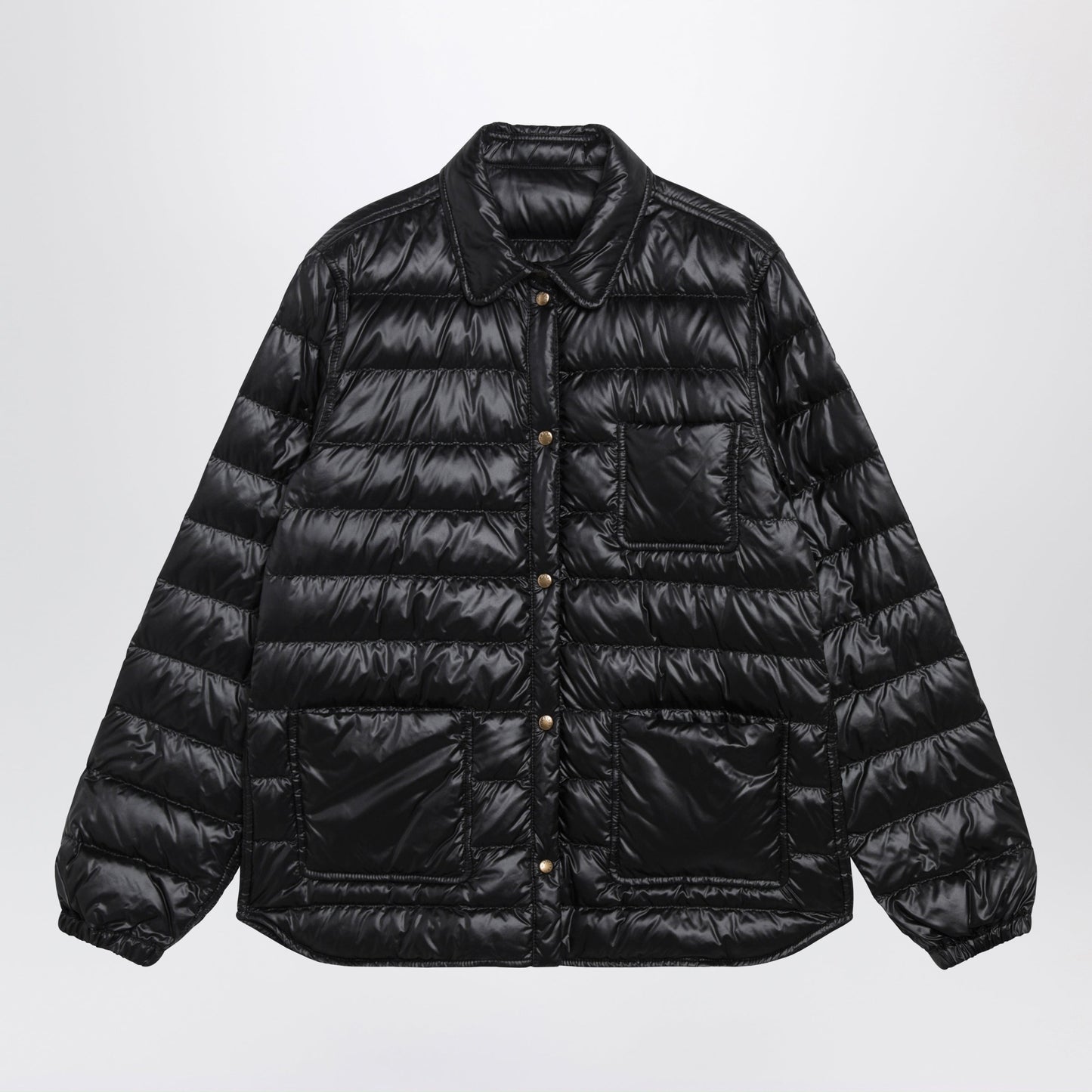 Moncler Black Fouine Down Shirt Jacket Women MONCLER
