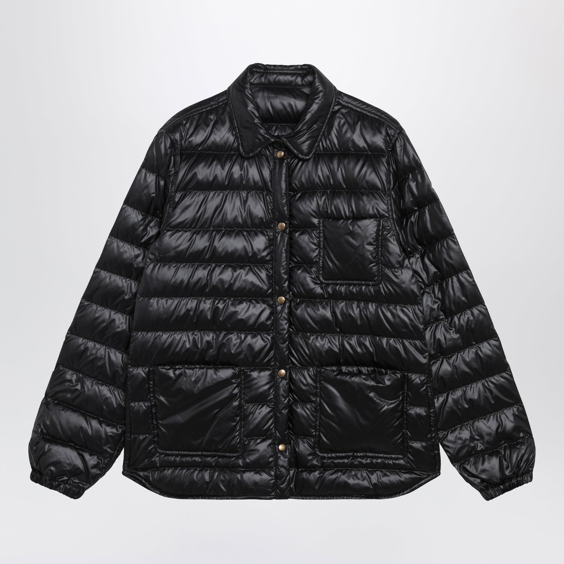 Moncler Black Fouine Down Shirt Jacket Women MONCLER