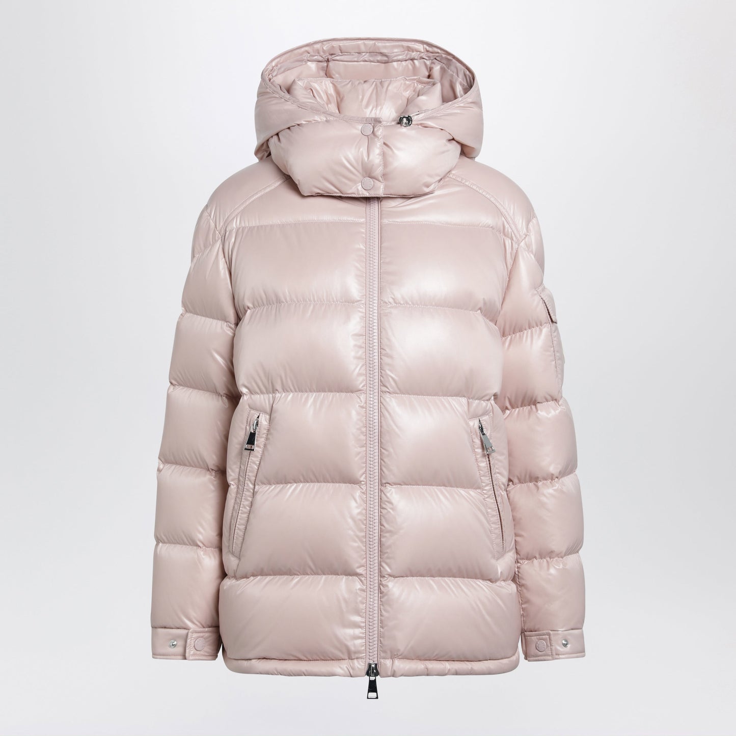 Moncler Pink Maire Down Jacket In Nylon Laque Women MONCLER