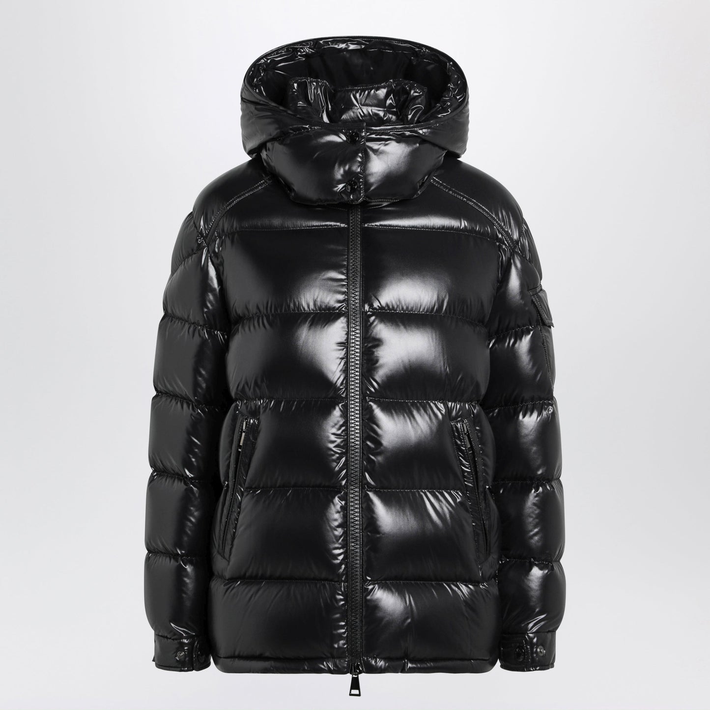 Moncler Maire Down Jacket In Black Laque Nylon Women MONCLER