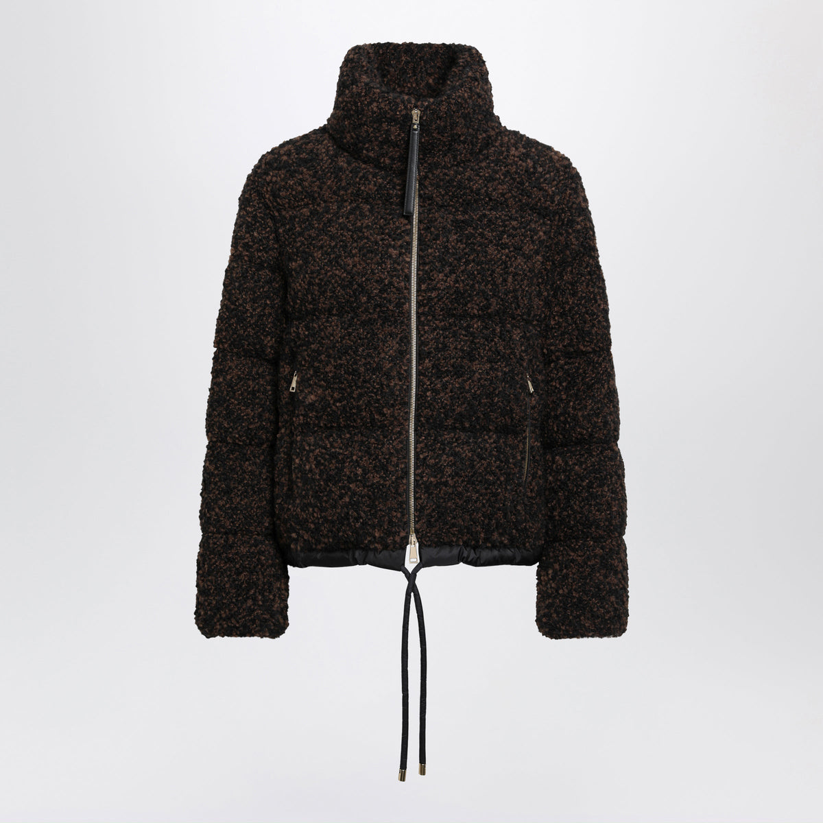Moncler Brown/Black Jacket In Boucle Fabric Women MONCLER