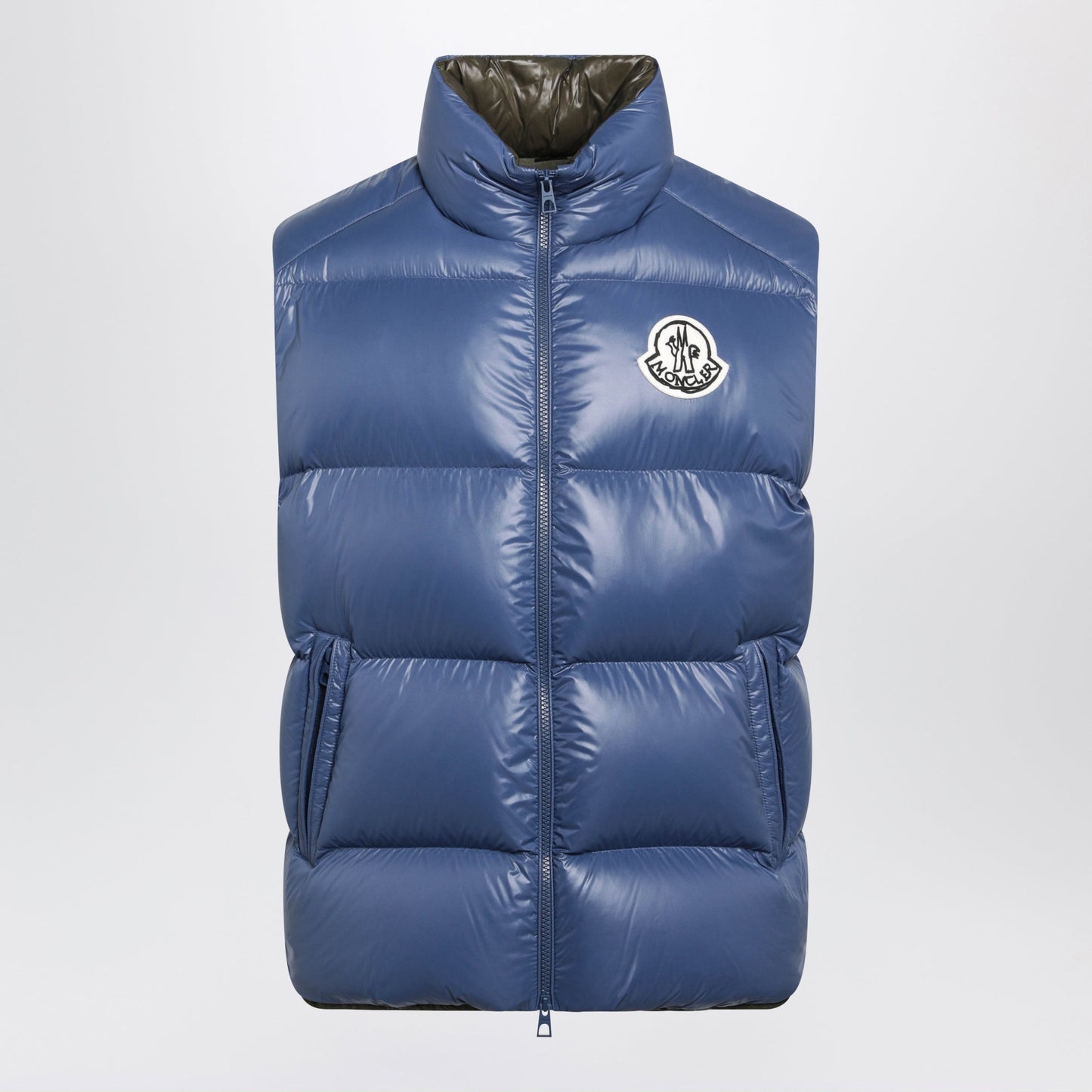 Moncler Light Blue Padded Gilet In Nylon Laque Men MONCLER