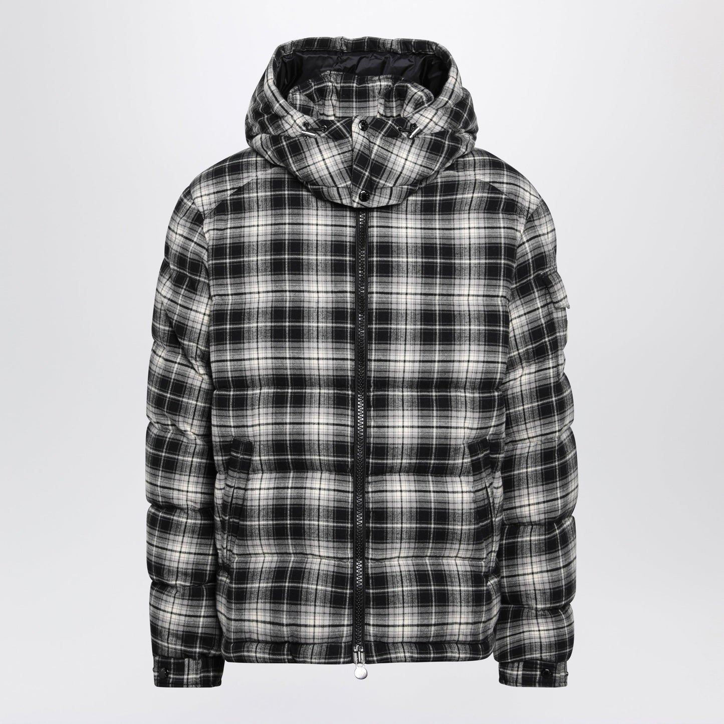 Moncler Black/Ivory Check-Pattern Down Jacket Men MONCLER