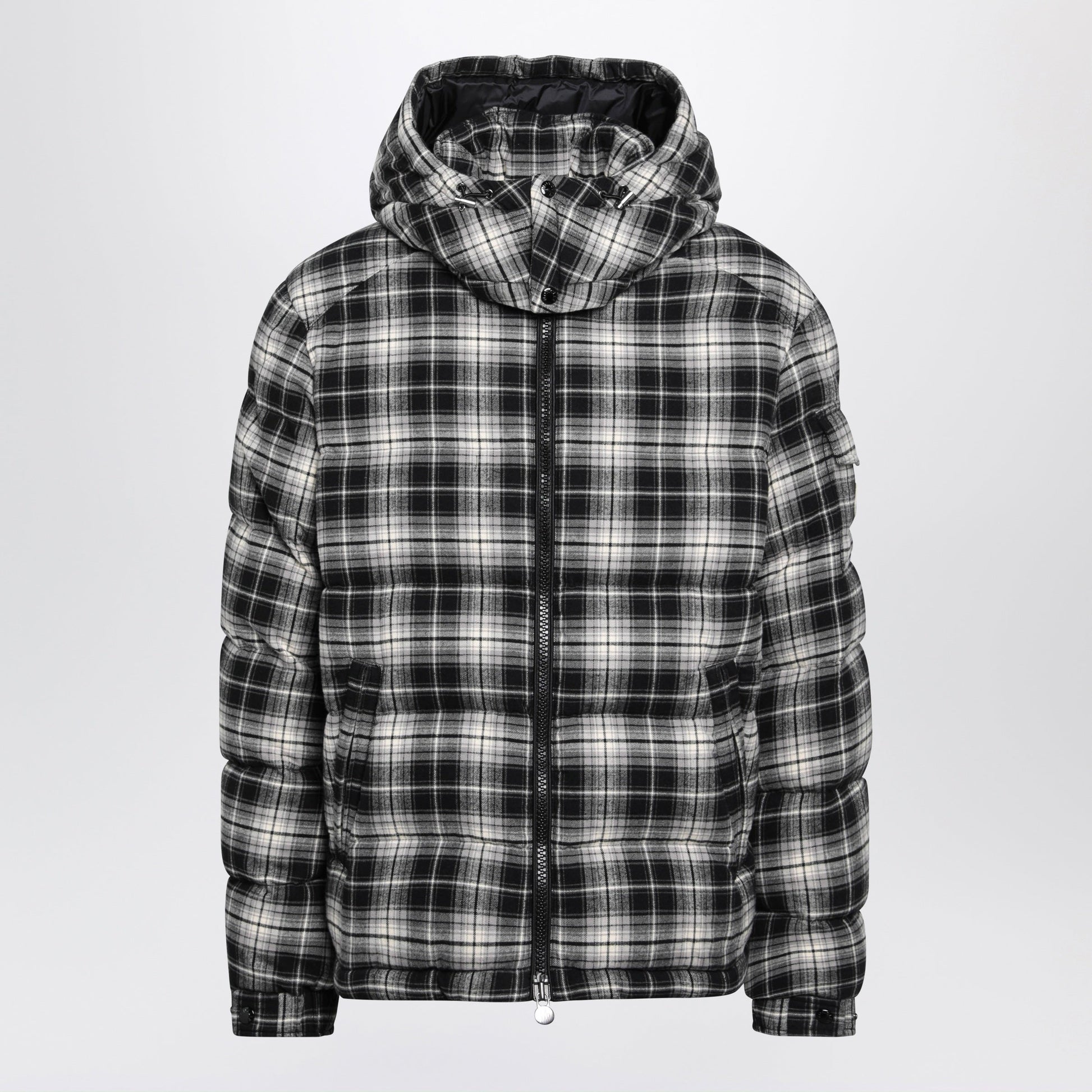 Moncler Black/Ivory Check-Pattern Down Jacket Men MONCLER
