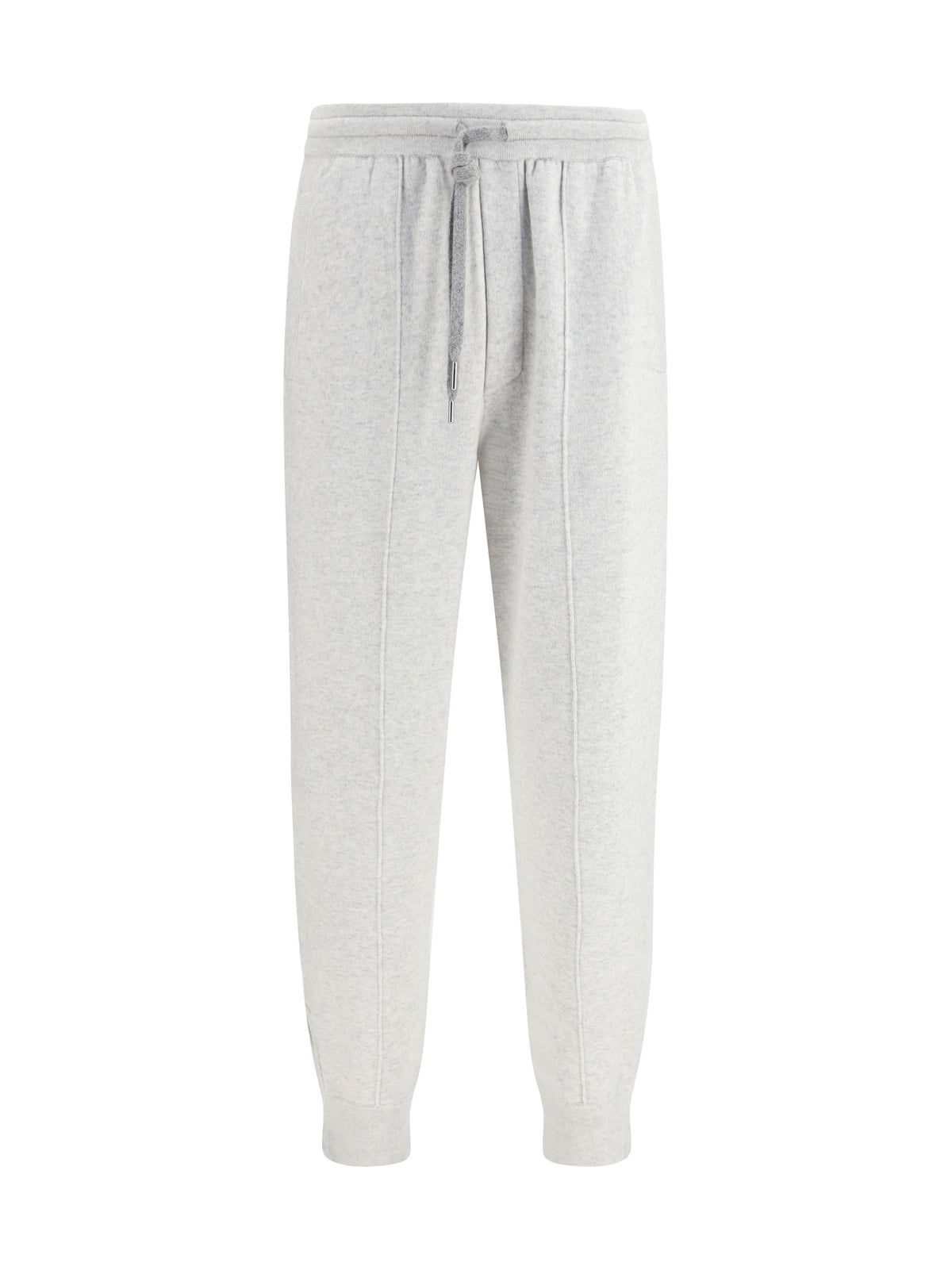 Brunello Cucinelli Men Double-Knit Cashmere Pants With Crête And Zips At The Hem BRUNELLO CUCINELLI