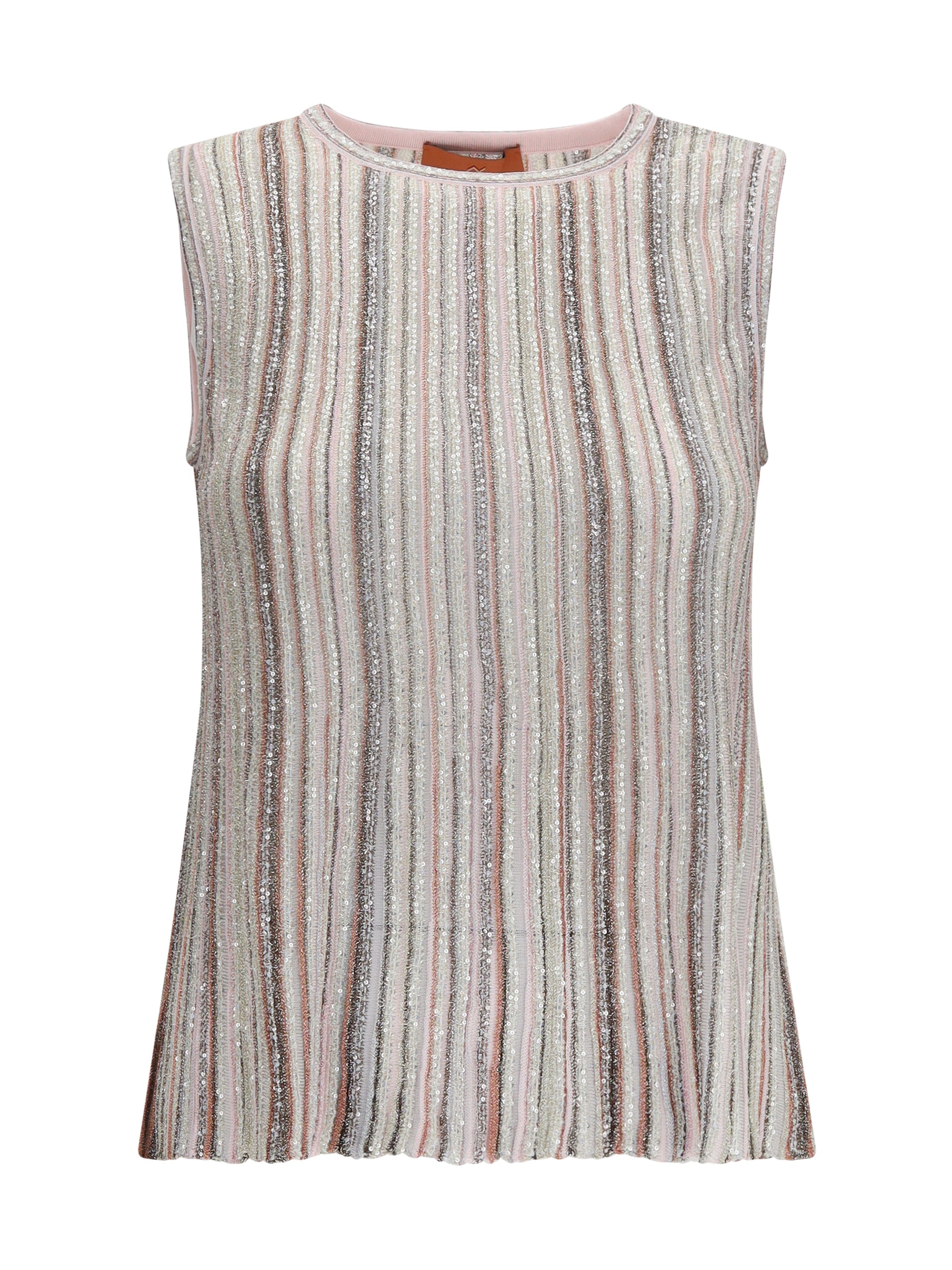 Missoni Women Sleeveless Ribbed Sequin Top MISSONI