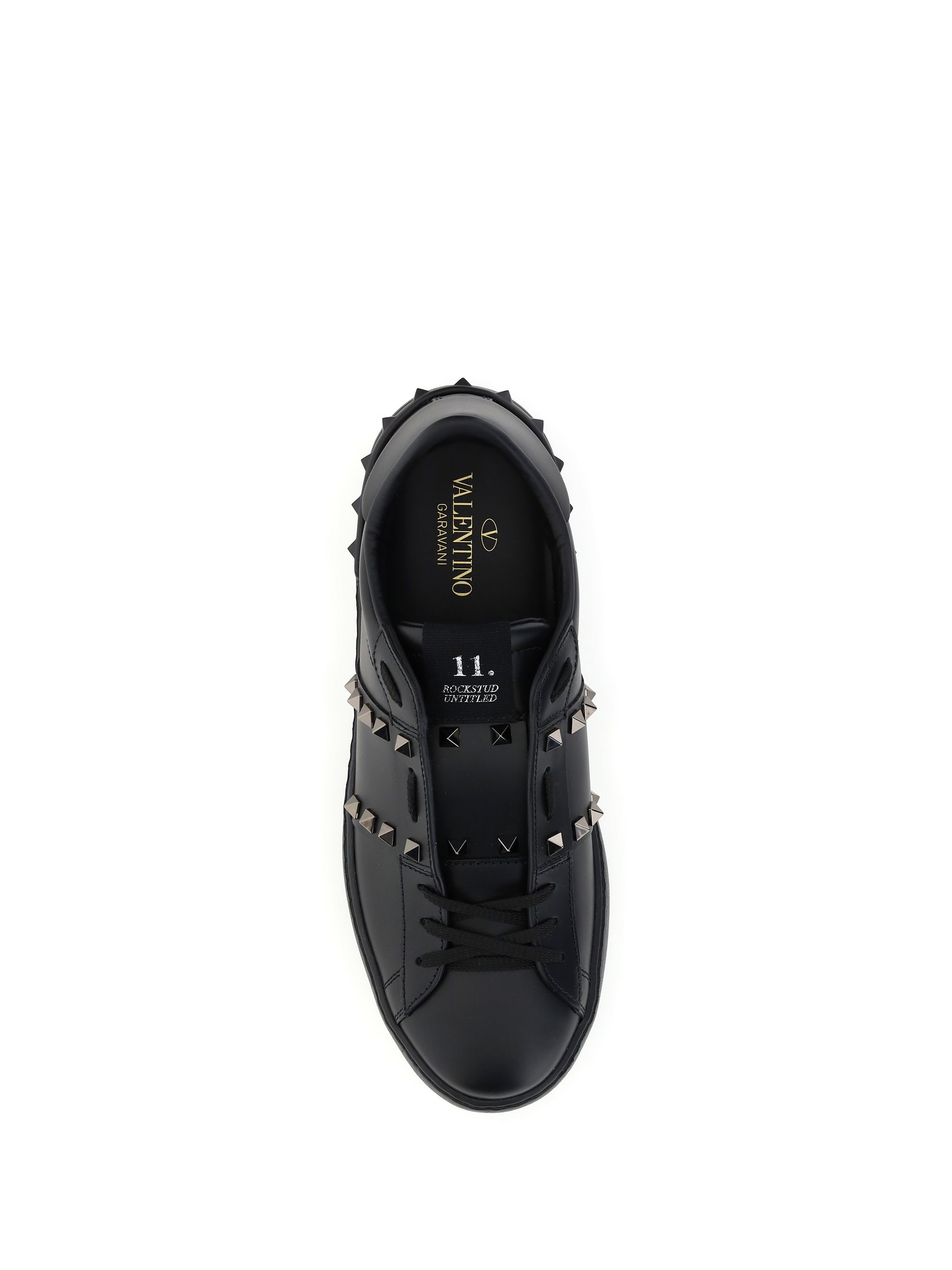 Valentino Garavani Men Rockstud Untitled Calf Leather Sneakers VALENTINO GARAVANI