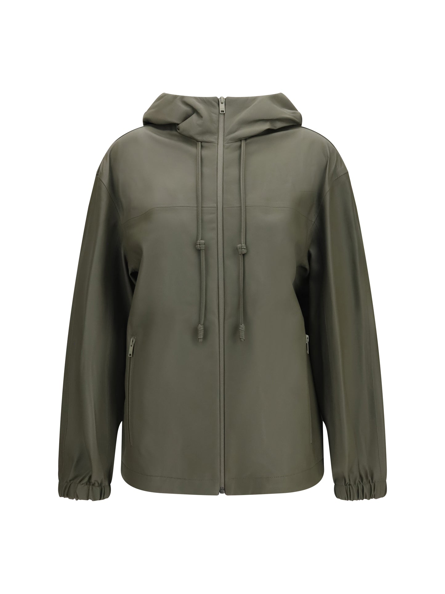 Bottega Veneta Women Lightweight Nappa Leather Jacket With Intrecciato Hood BOTTEGA VENETA