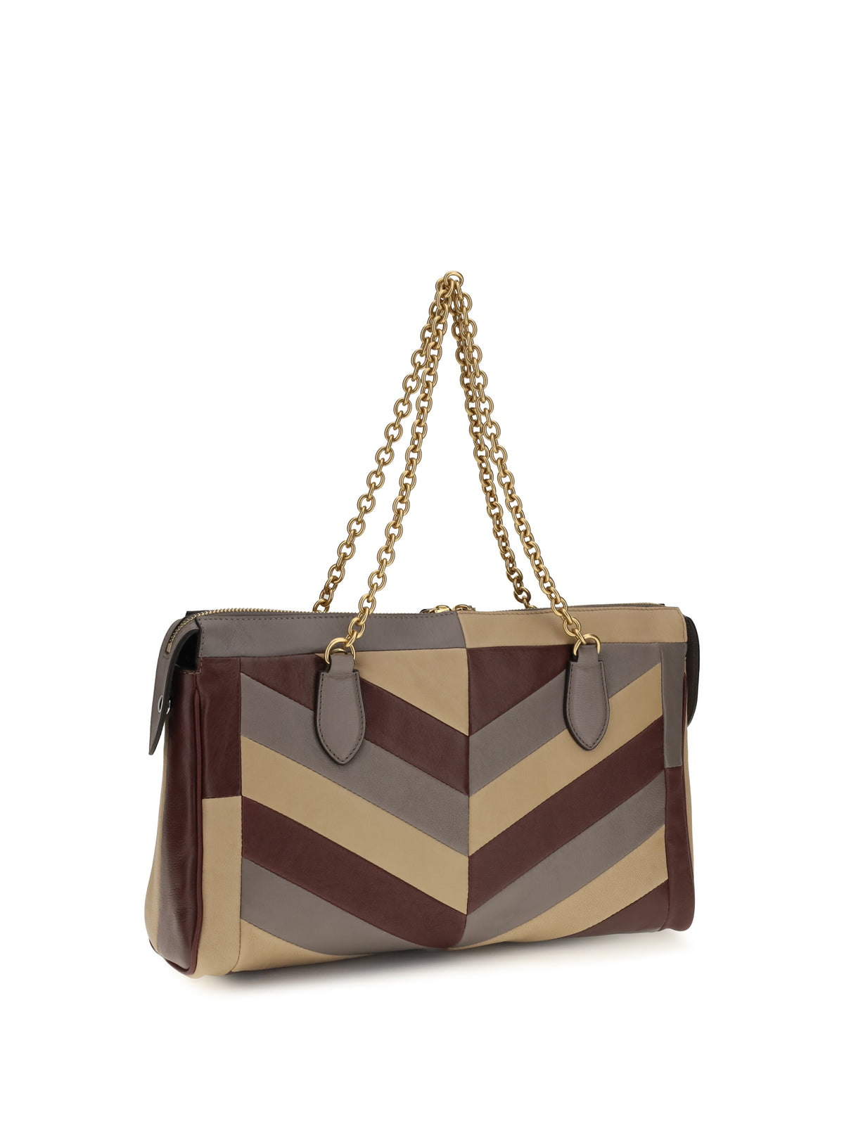 Valentino Garavani Women Medium Panthea Chevron Nappa Shoulder Bag VALENTINO GARAVANI