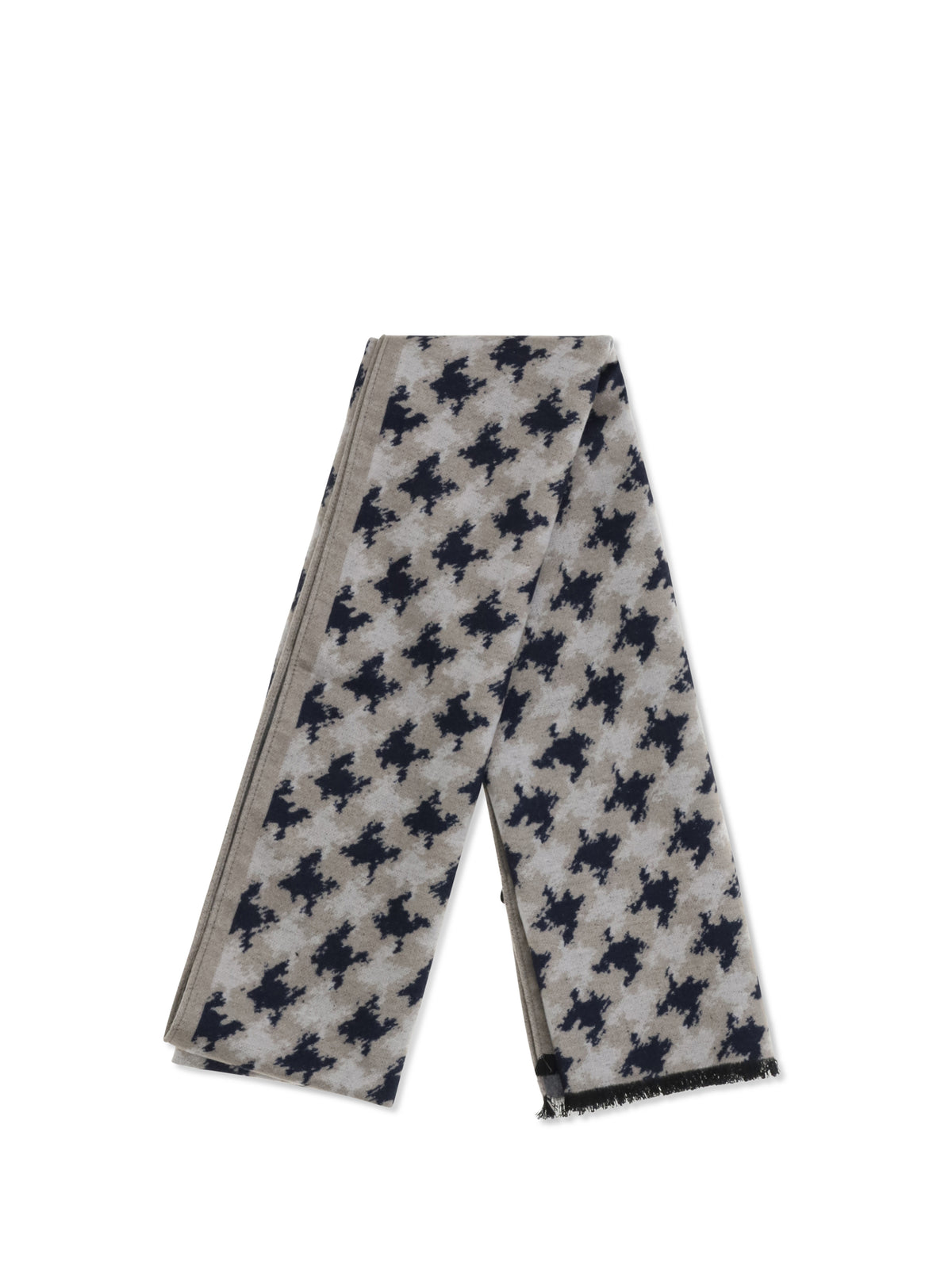 Kiton Men Silk Scarf With Fringes KITON