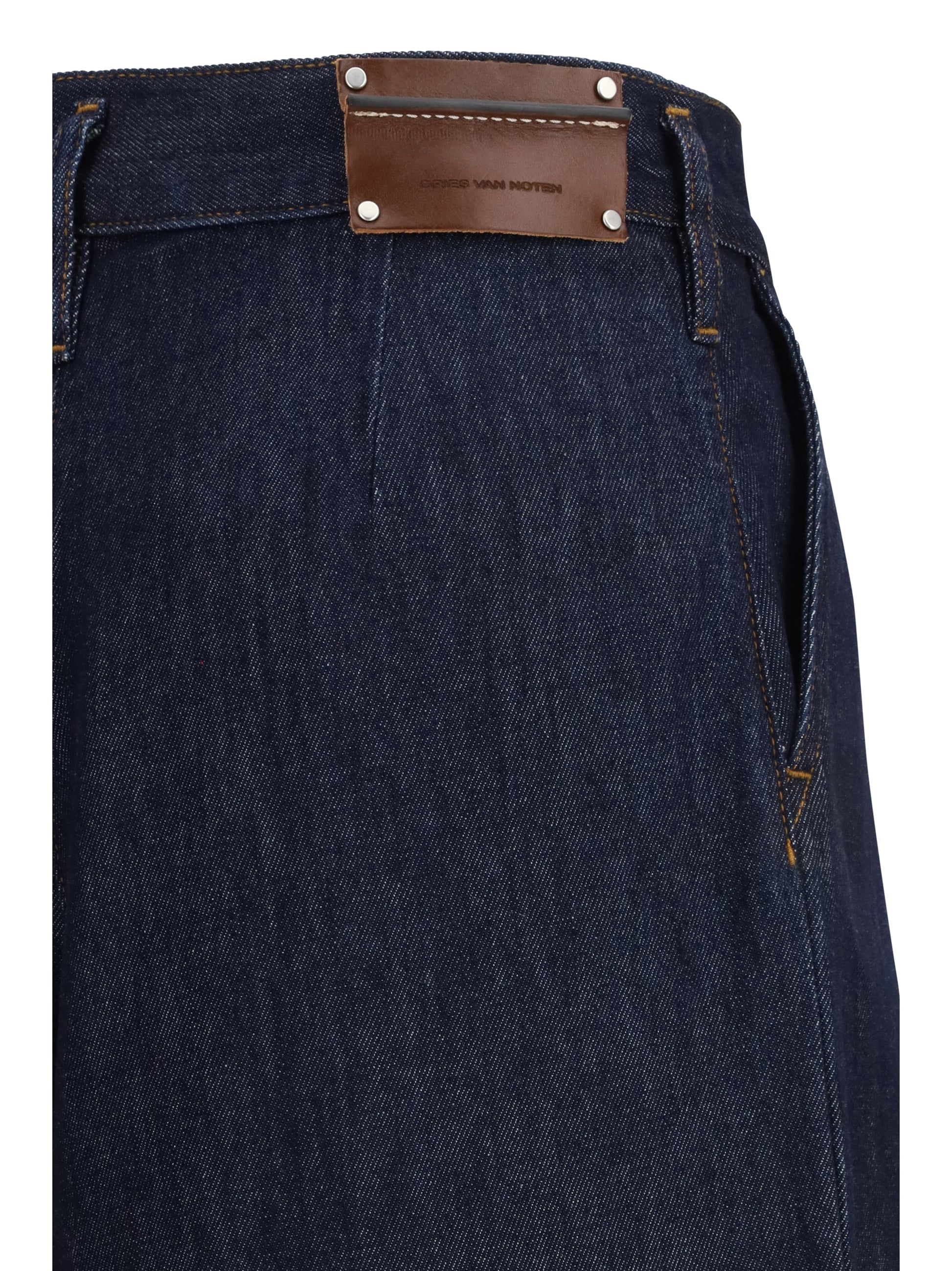 Dries Van Noten Women Wide-Leg Jeans With Pleats DRIES VAN NOTEN