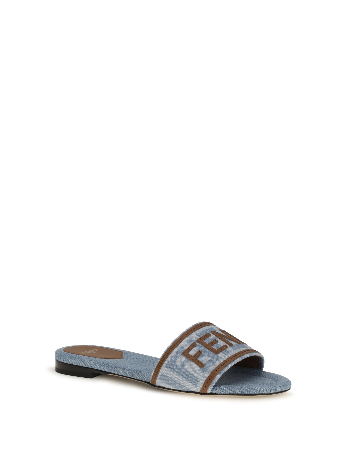 Fendi Women Ff Denim Sandals
