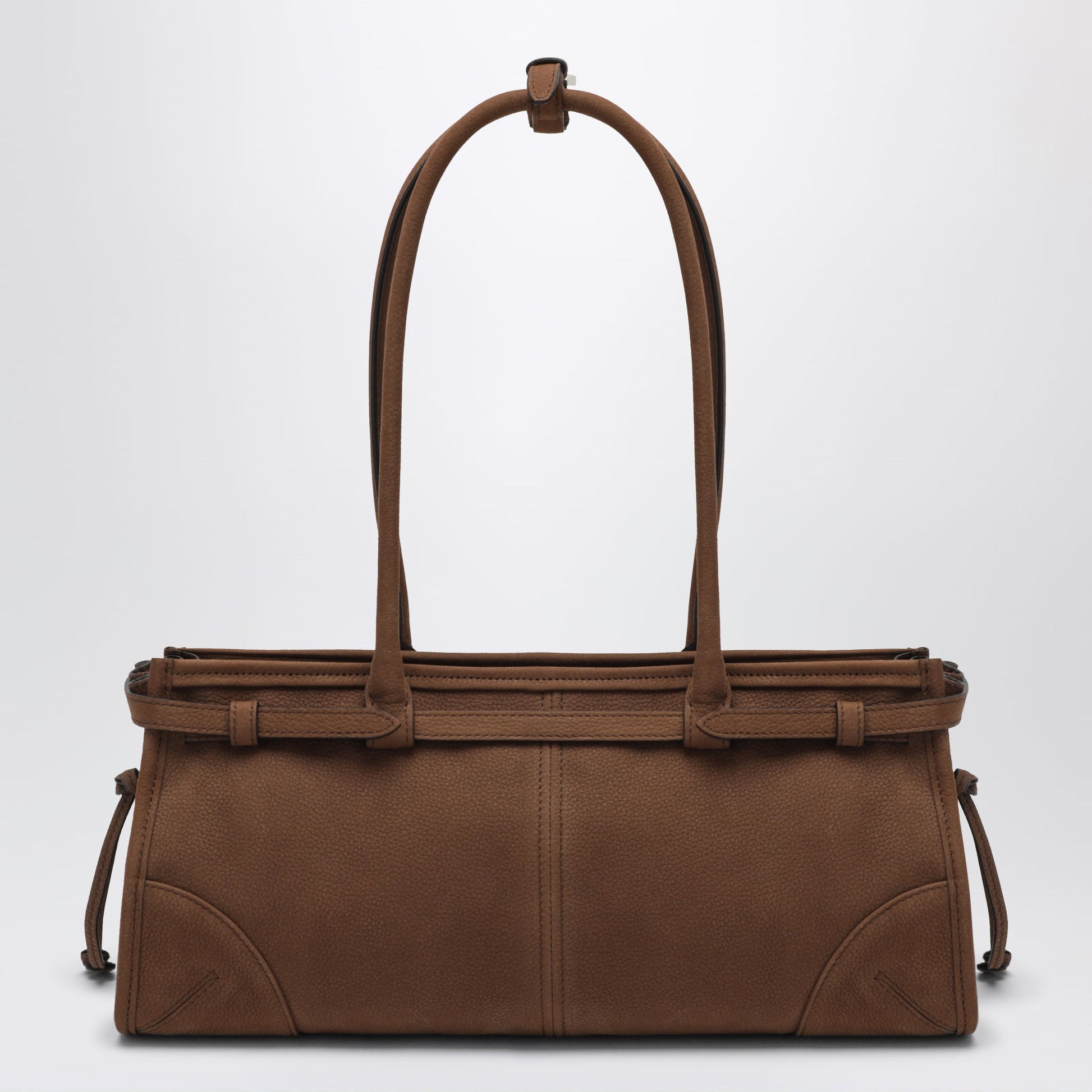 Prada Handbag Bonnie Medium In Cacao Nubuck Leather Women PRADA