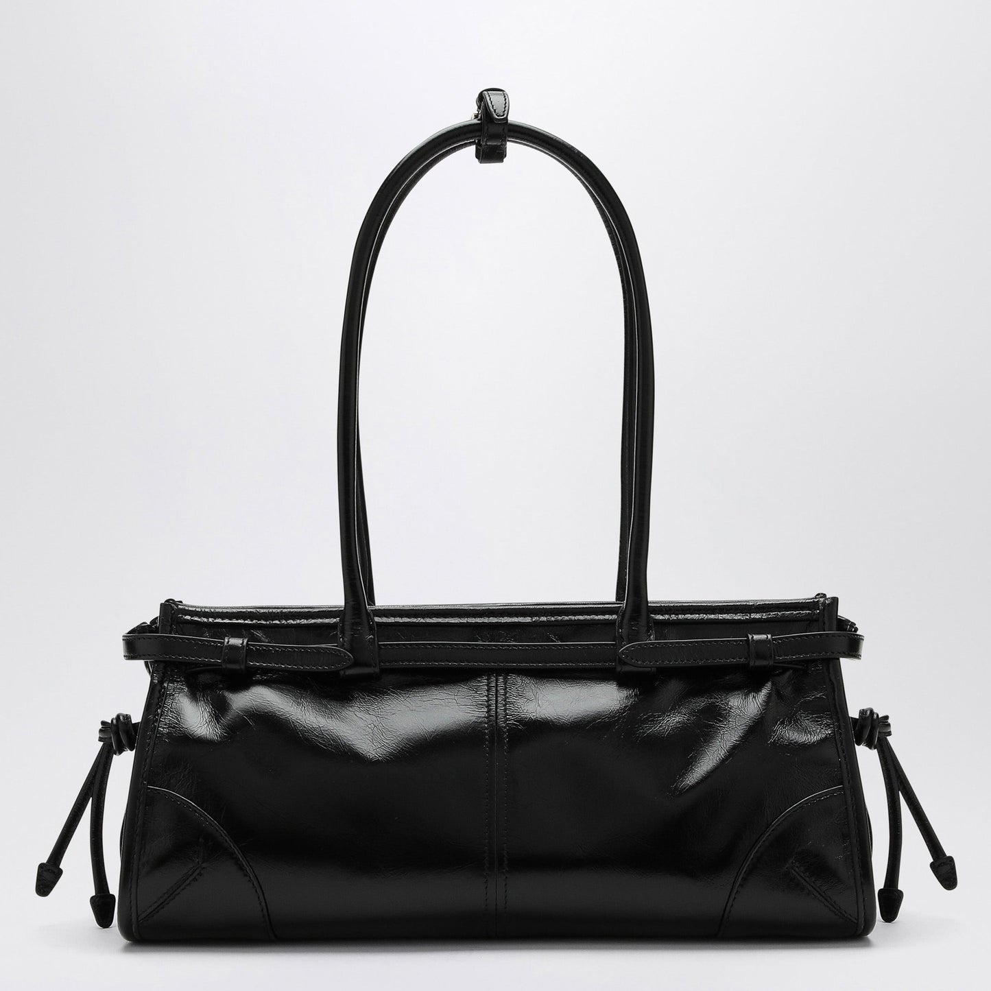 Prada Medium Black Leather Bonnie Handbag Women PRADA