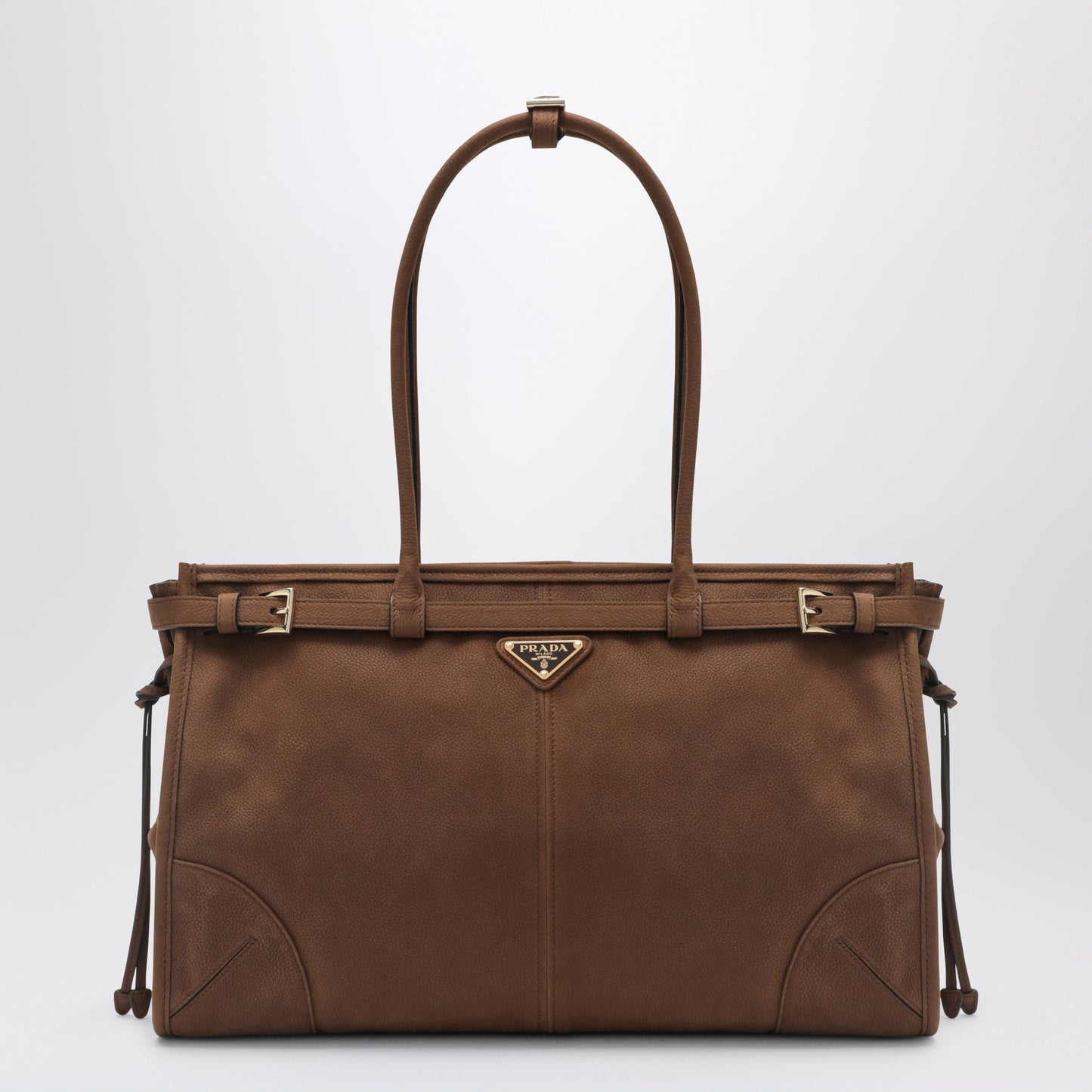 Prada Prada Bonnie Large Brown Suede Bag Women PRADA