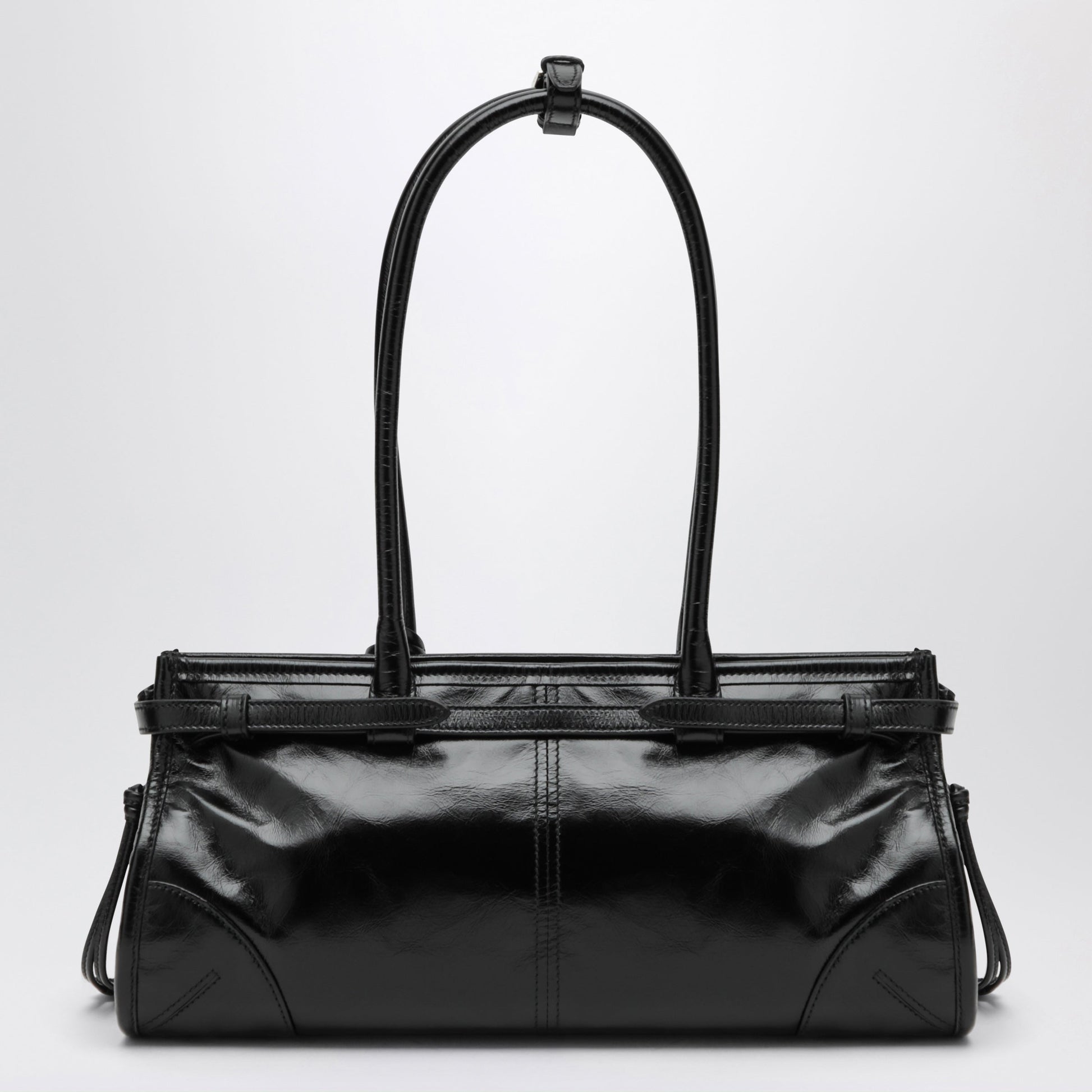 Prada Large Prada Bonnie Bag In Black Leather Women PRADA