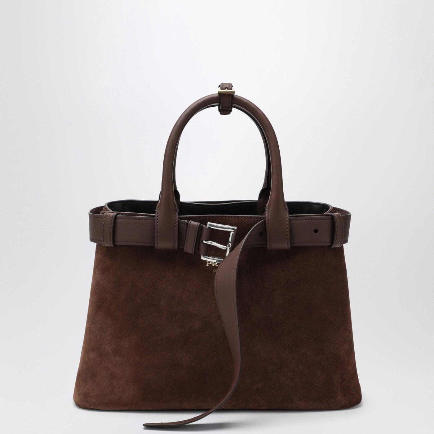 Prada Prada Buckle Bag Medium Size Cacao Colour In Suede Women PRADA