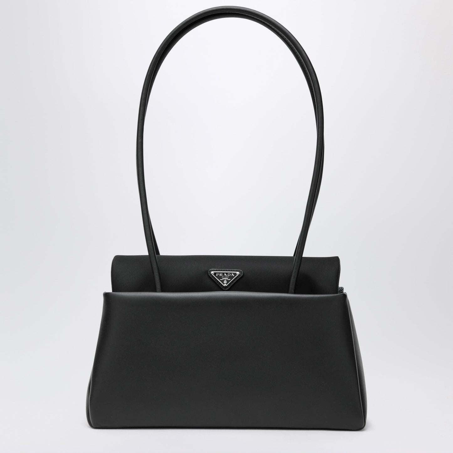 Prada Passage Medium Bag In Leather And Black Re-Nylon Women PRADA