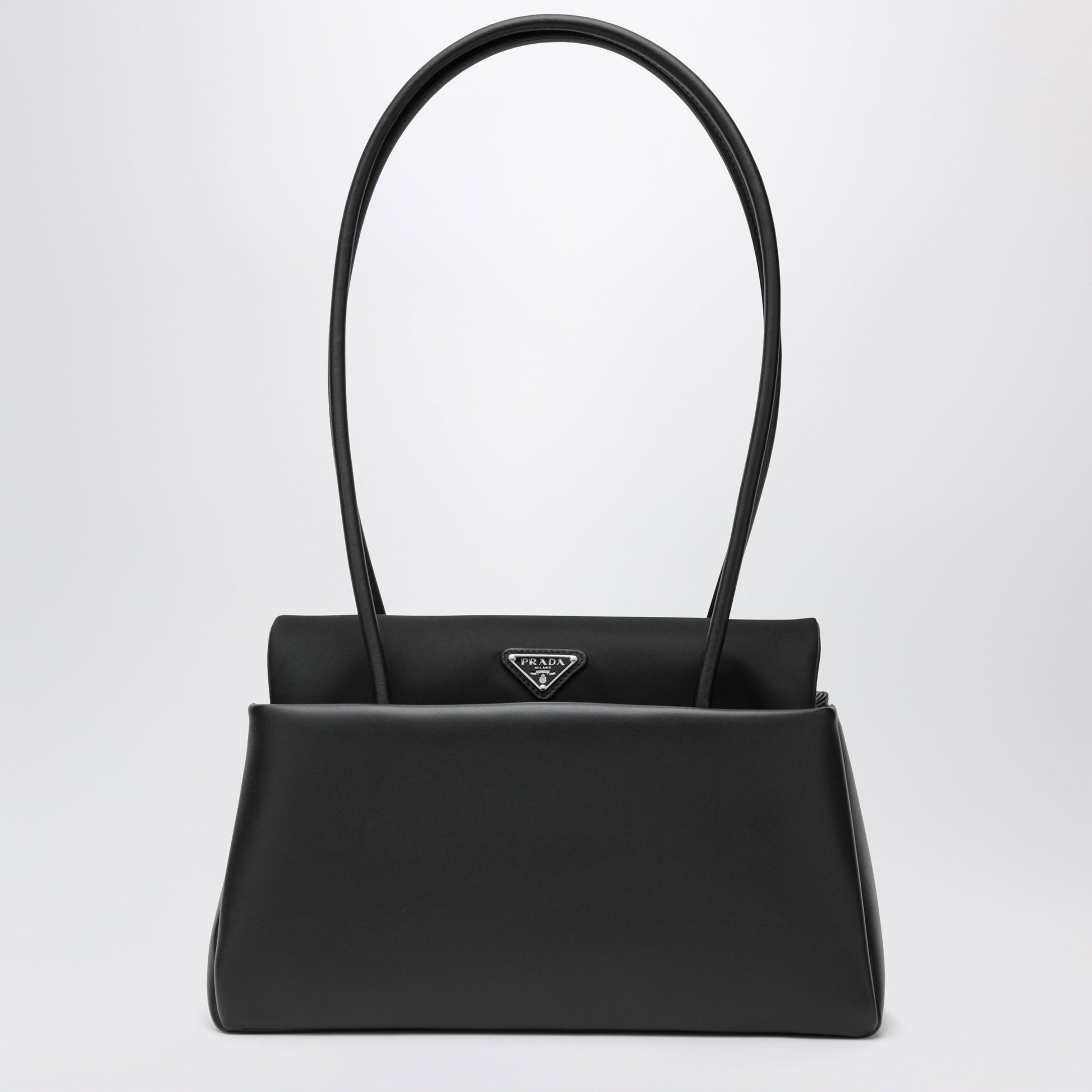 Prada Passage Medium Bag In Leather And Black Re-Nylon Women PRADA